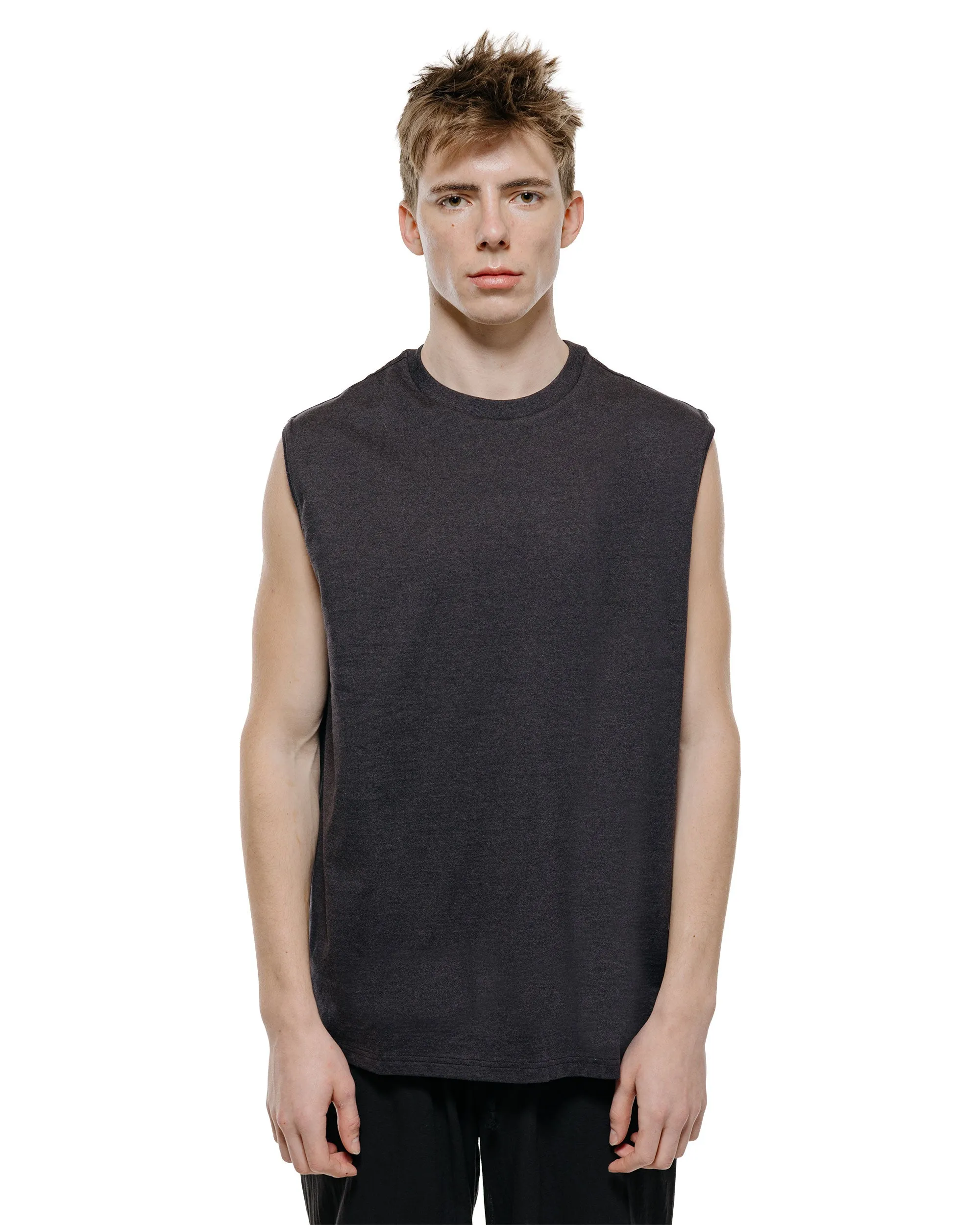 marka Sleeveless Tee 40/2 Organic Cotton Knit Heather Black sold by Lost & Found product image thumbnail 2
