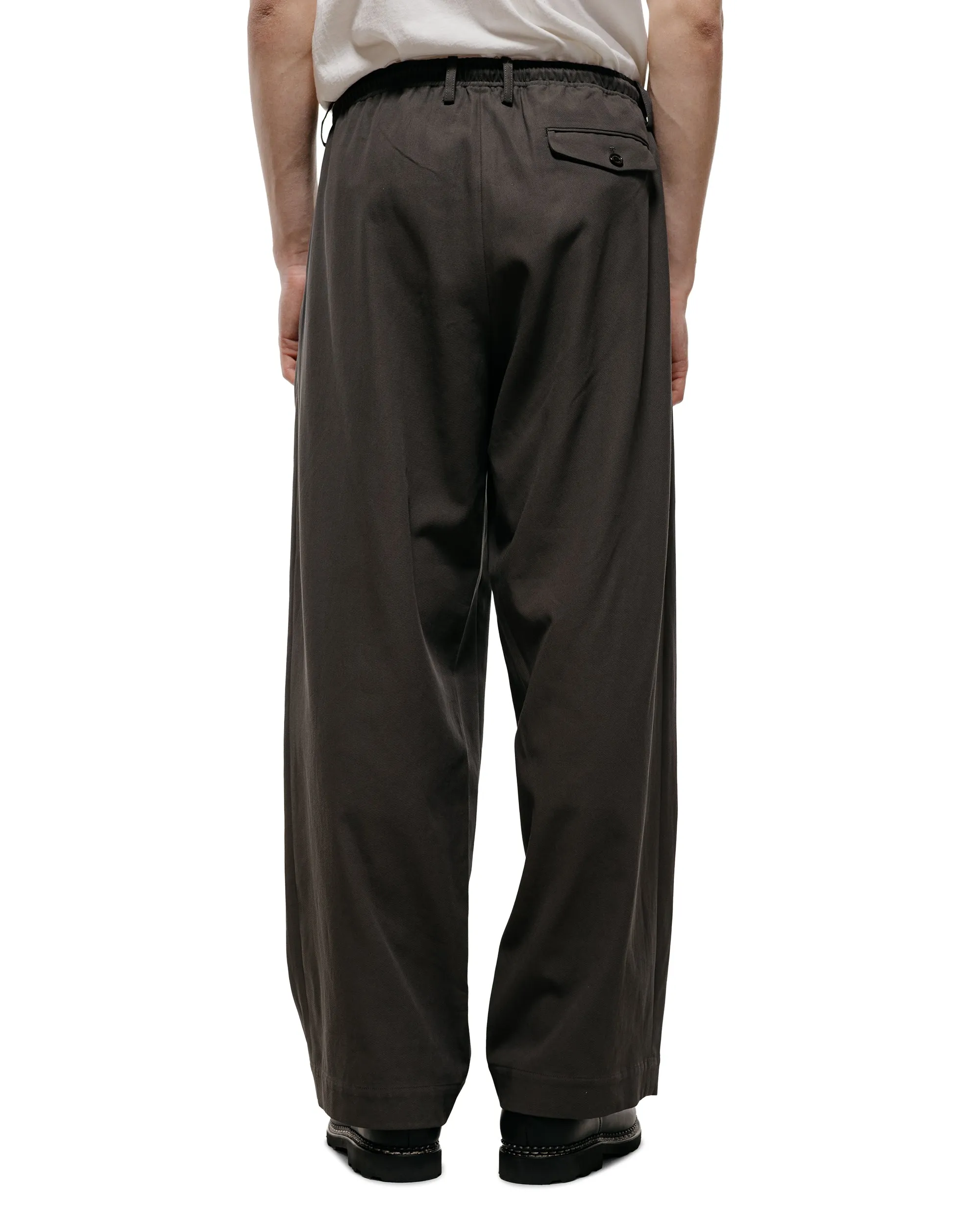 MARKAWARE Triple Pleated Easy Trousers Organic Cotton Voile Yarn Twill Charcoal sold by Lost & Found product image thumbnail 4