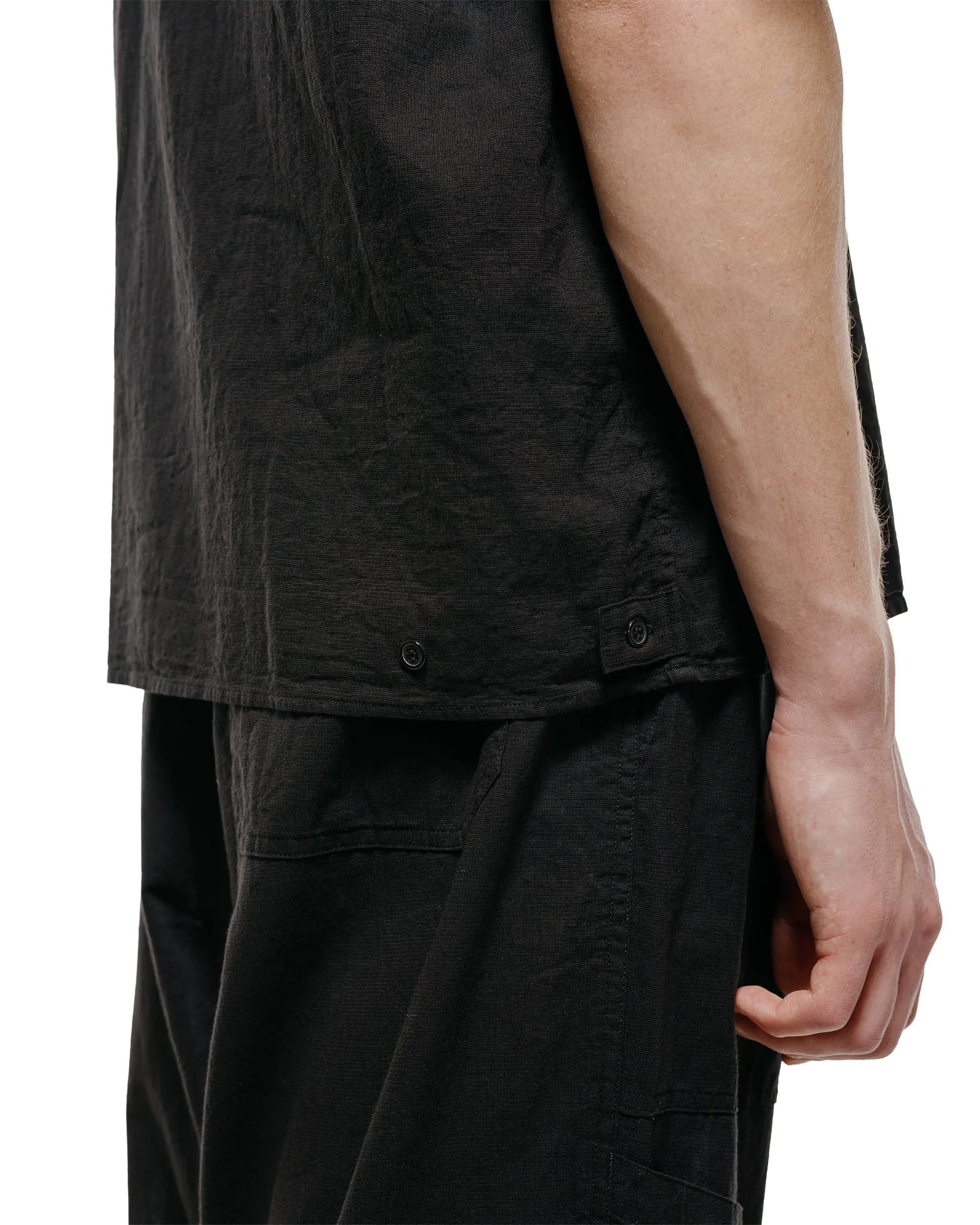 marka Open Collar S/S Shirt High Twisted Dobby Cloth Black sold by Lost & Found product image thumbnail 3