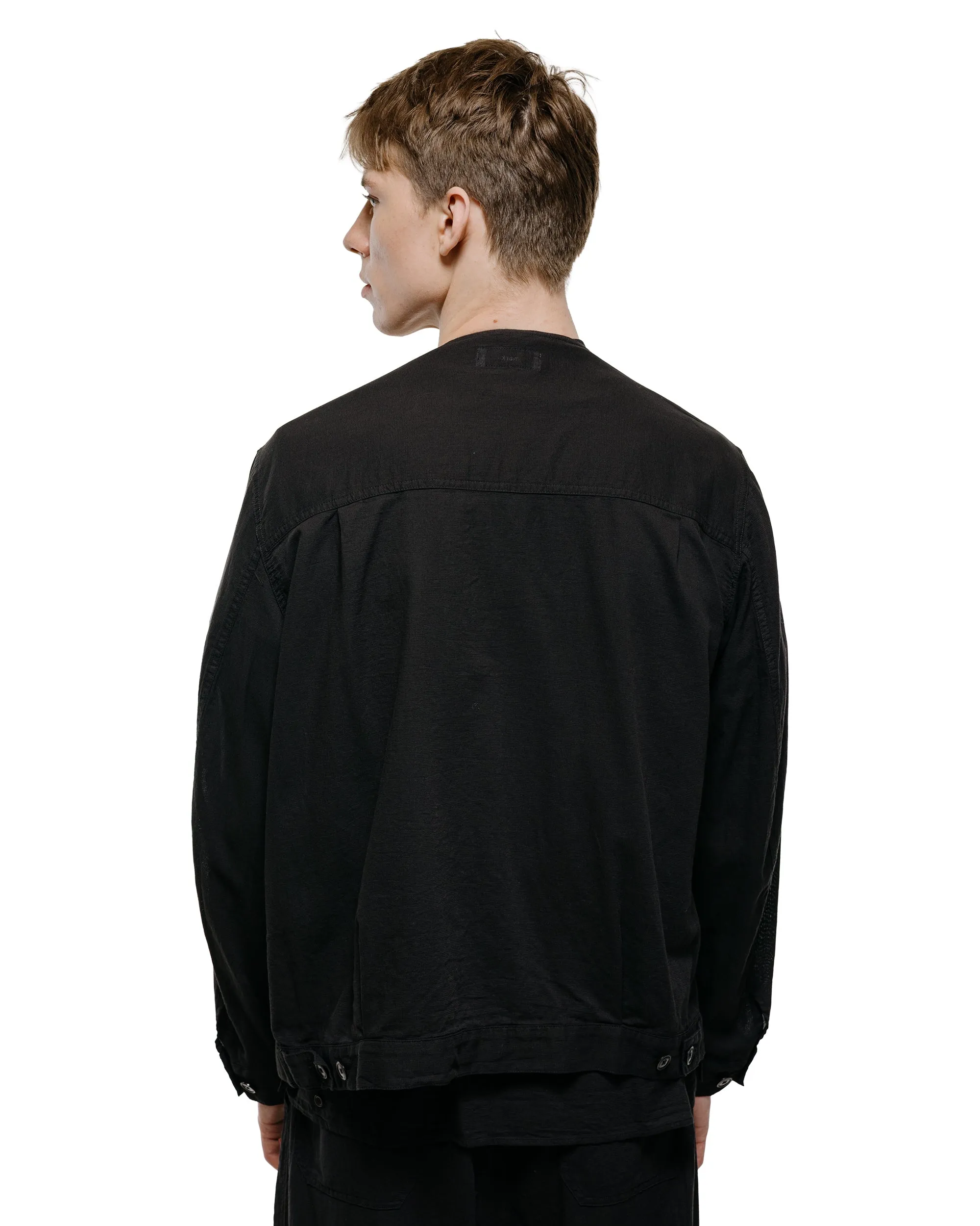 marka No Collar Tracker Jacket High Twisted Dobby Cloth Black sold by Lost & Found product image thumbnail 4