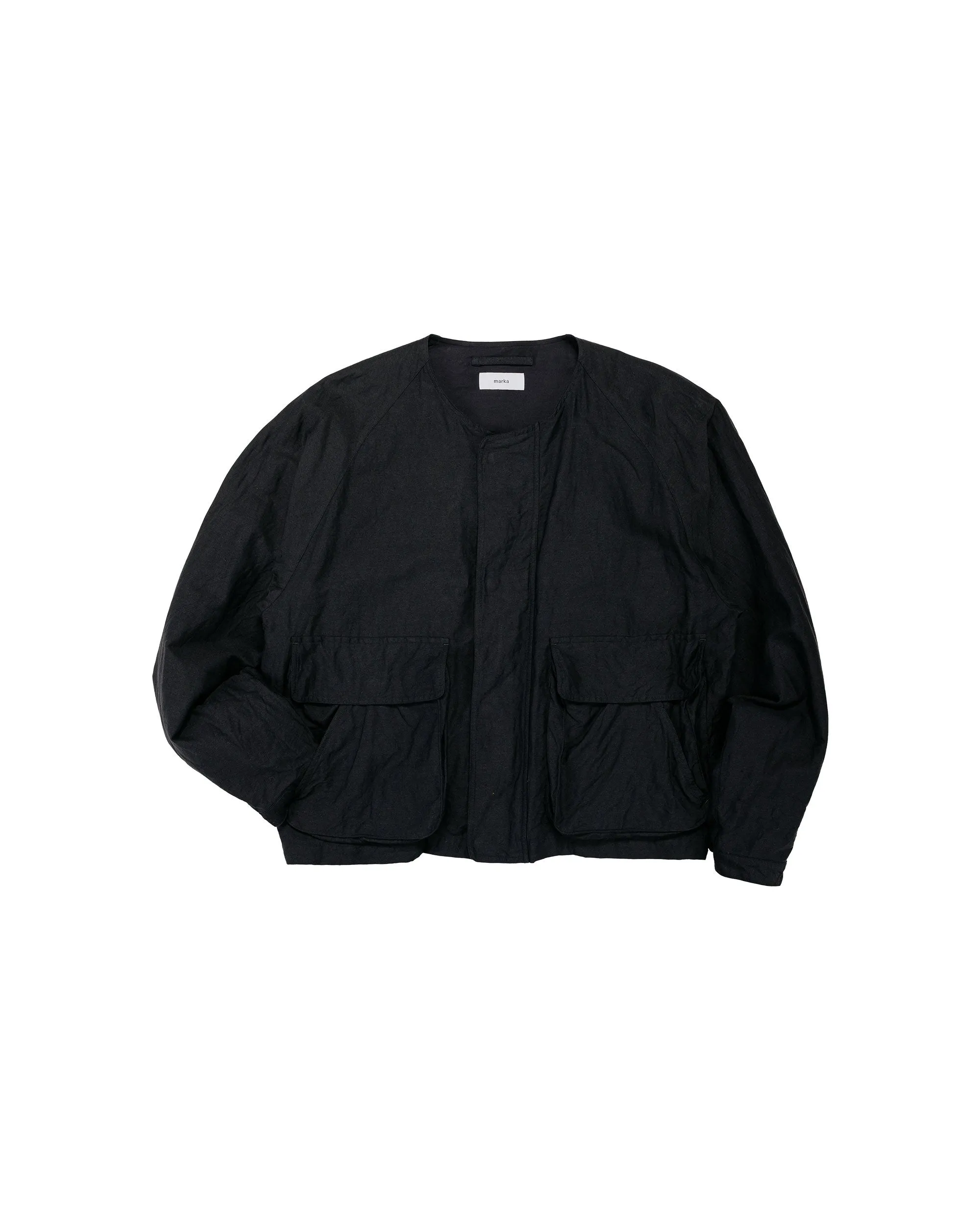 marka Hunting Jacket Cotton Silk Light Moleskin Black sold by Lost & Found