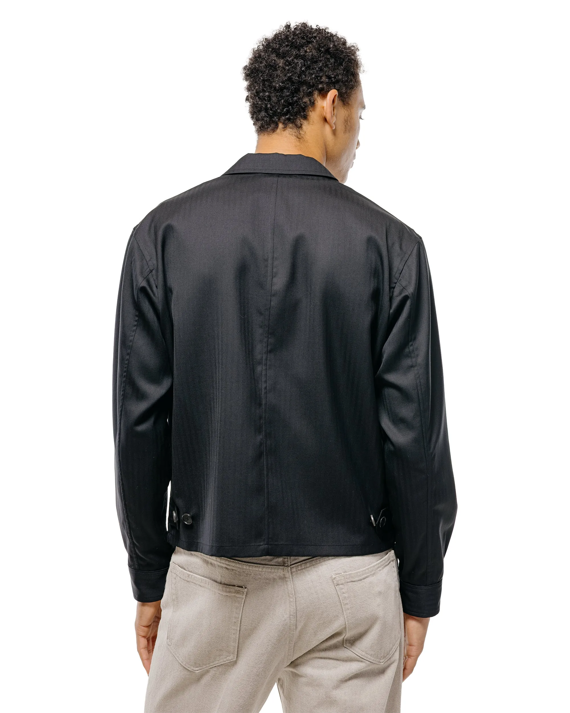Auralee Wool Herringbone Blouson Black sold by Lost & Found product image thumbnail 4