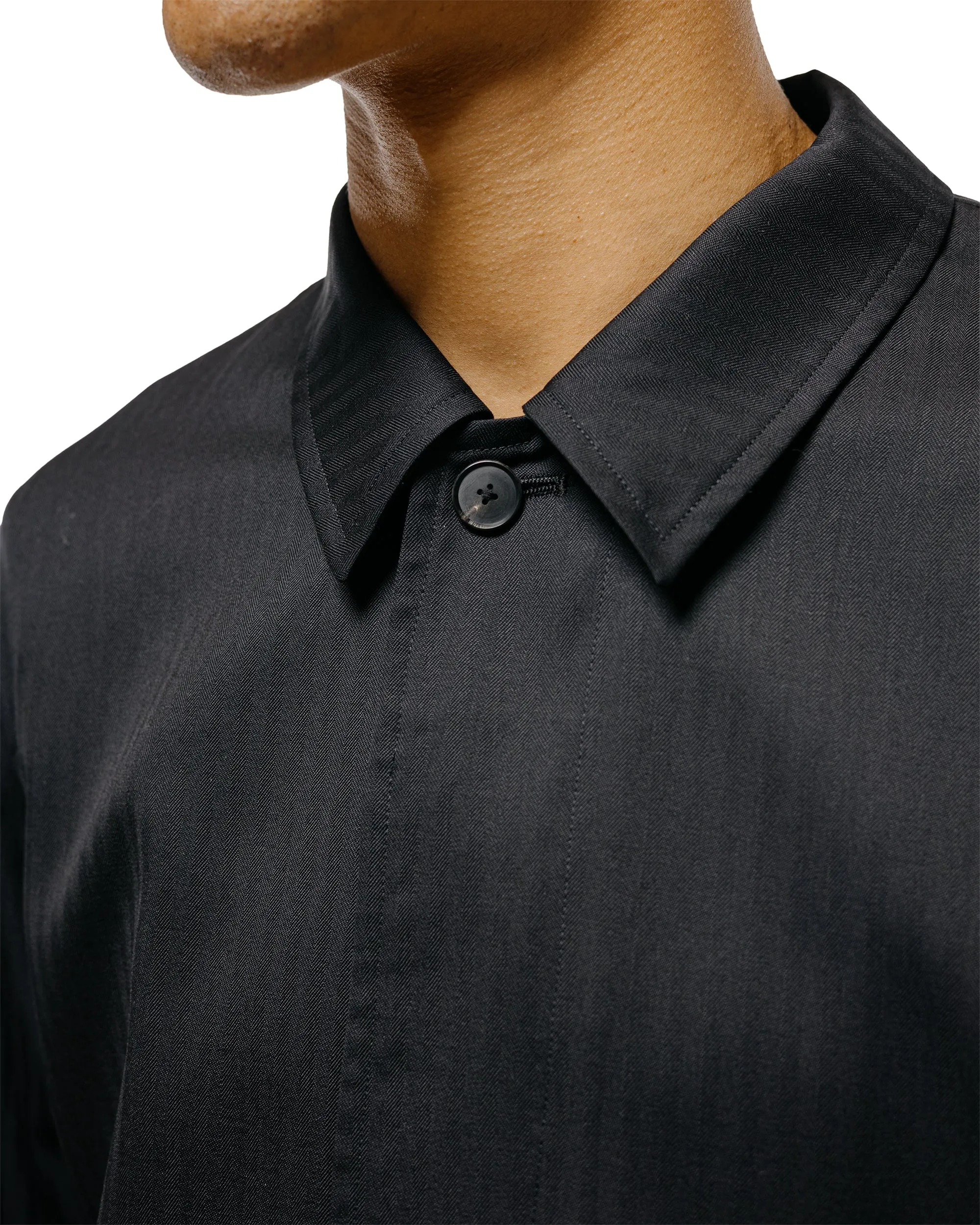 Auralee Wool Herringbone Blouson Black sold by Lost & Found product image thumbnail 3