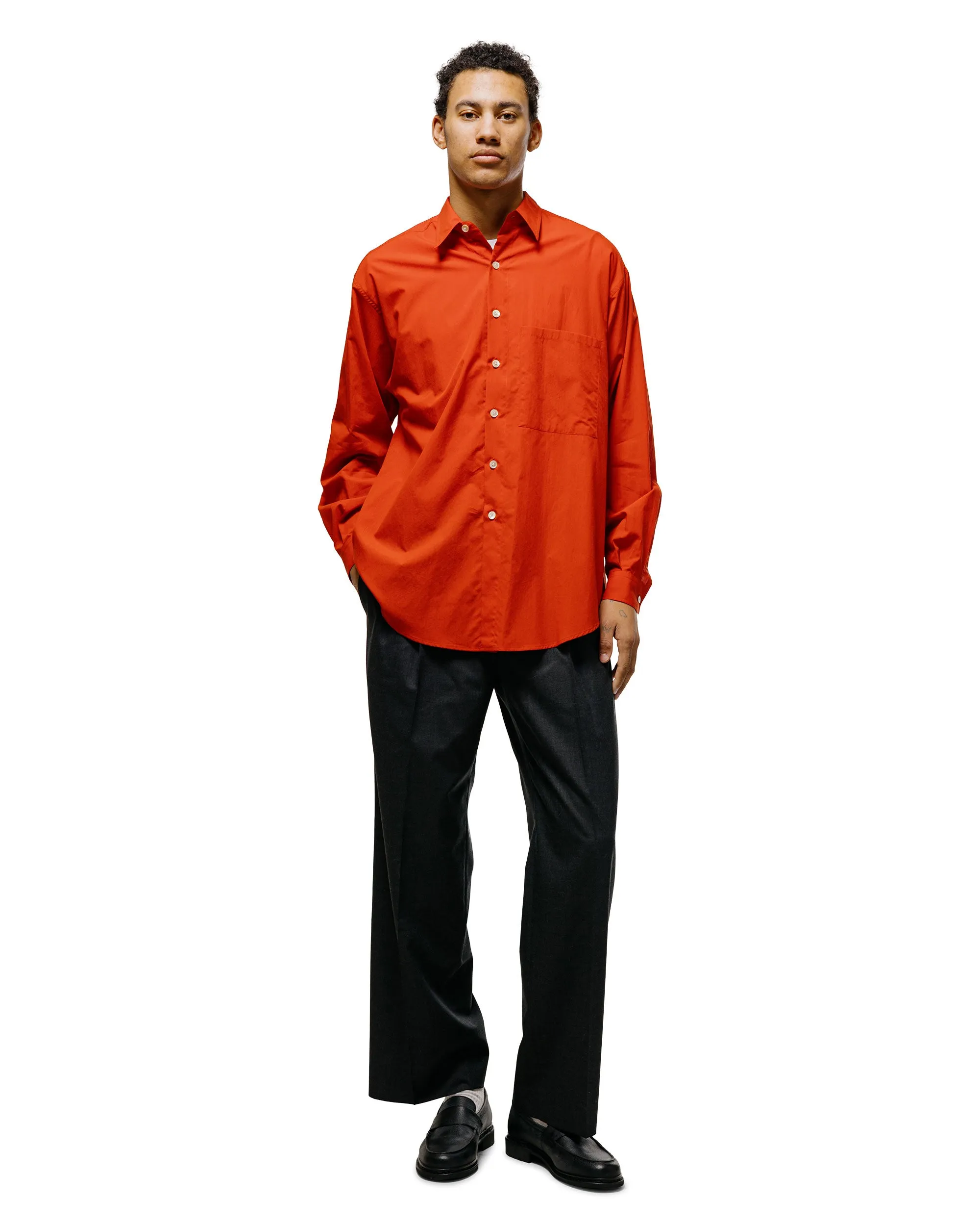 Auralee Super Fine Cotton Lawn Shirt Red sold by Lost & Found product image thumbnail 5
