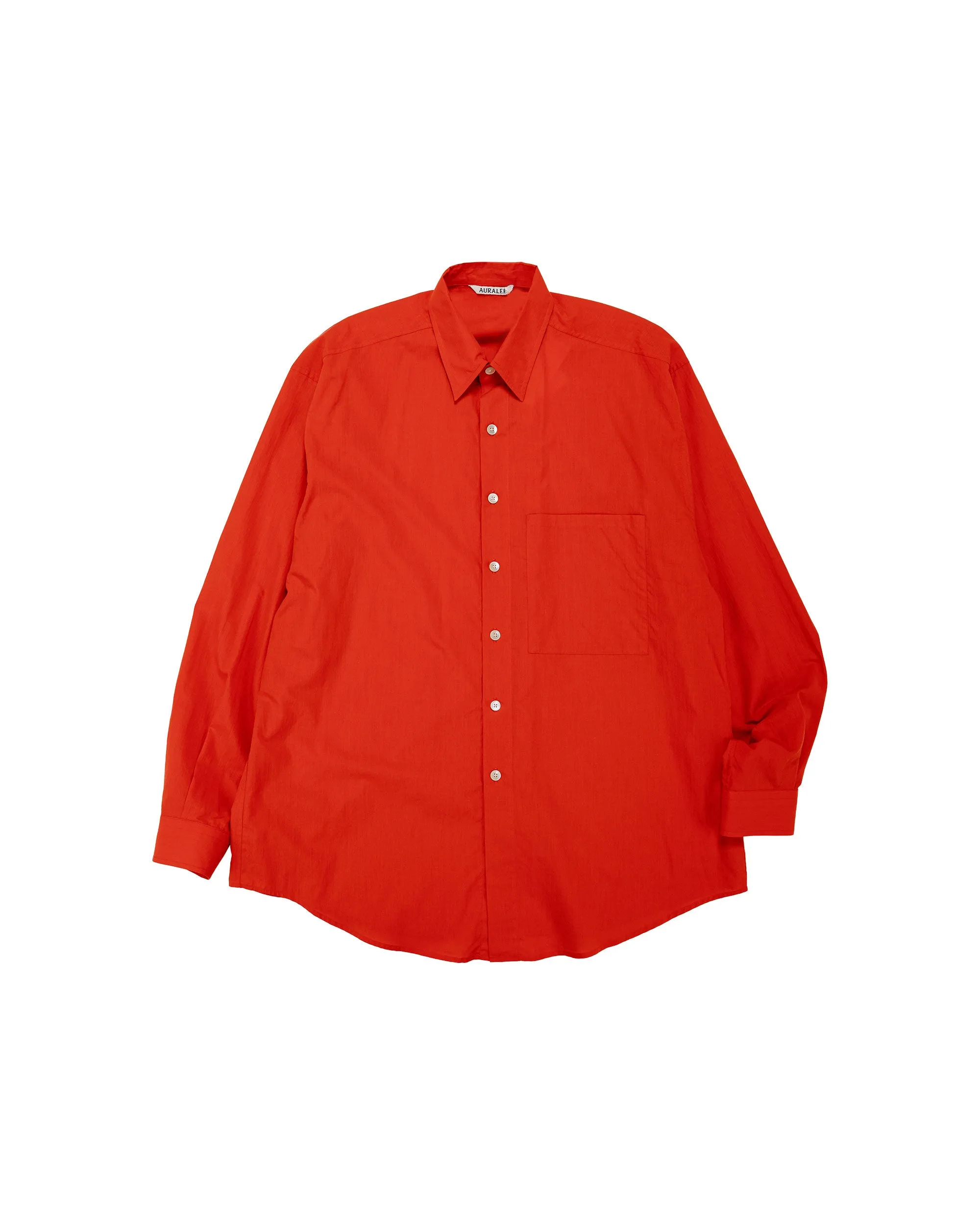 Auralee Super Fine Cotton Lawn Shirt Red sold by Lost & Found