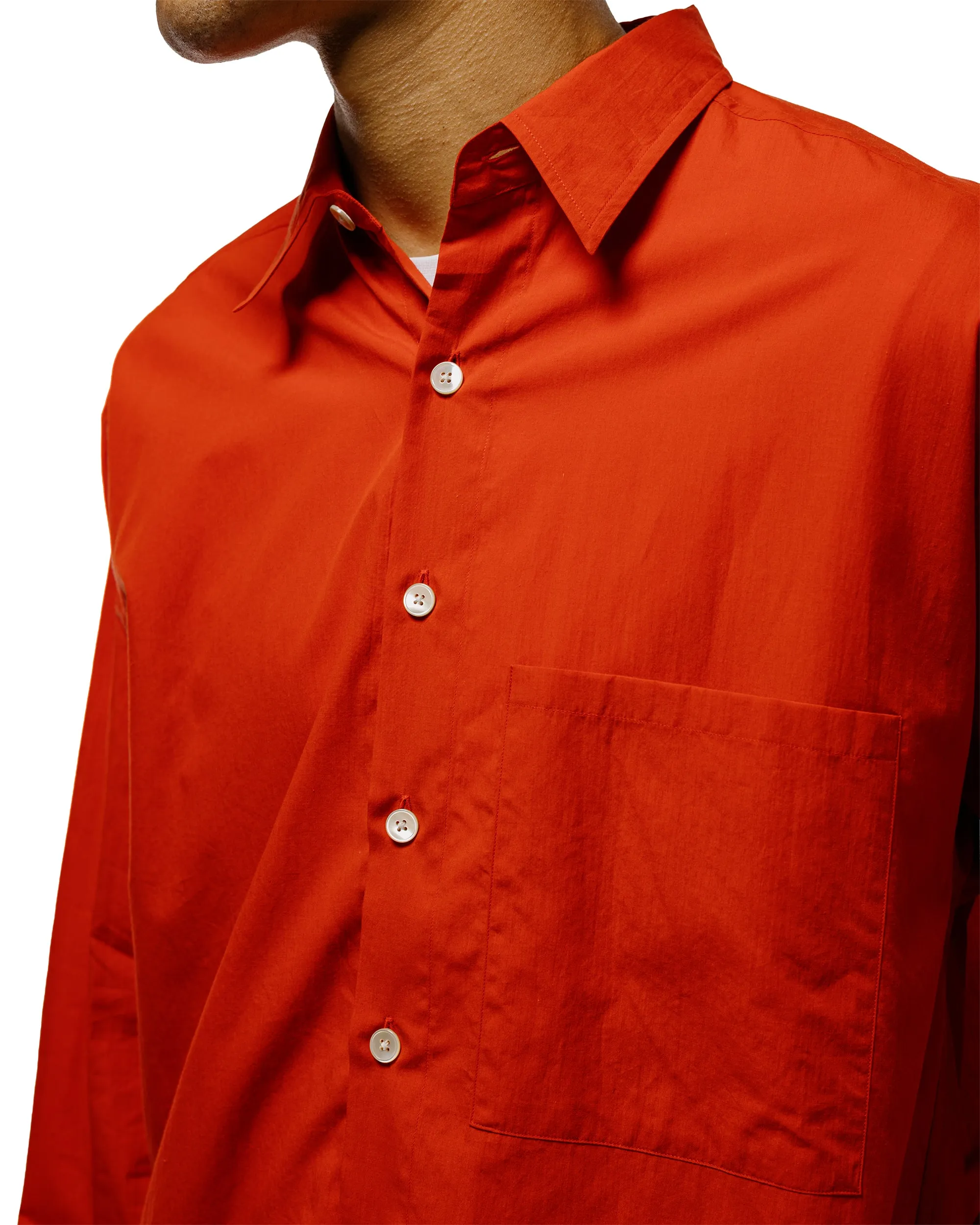 Auralee Super Fine Cotton Lawn Shirt Red sold by Lost & Found product image thumbnail 3