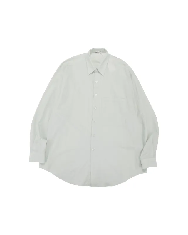 Auralee Super Fine Cotton Lawn Shirt Pale Blue made by Auralee
