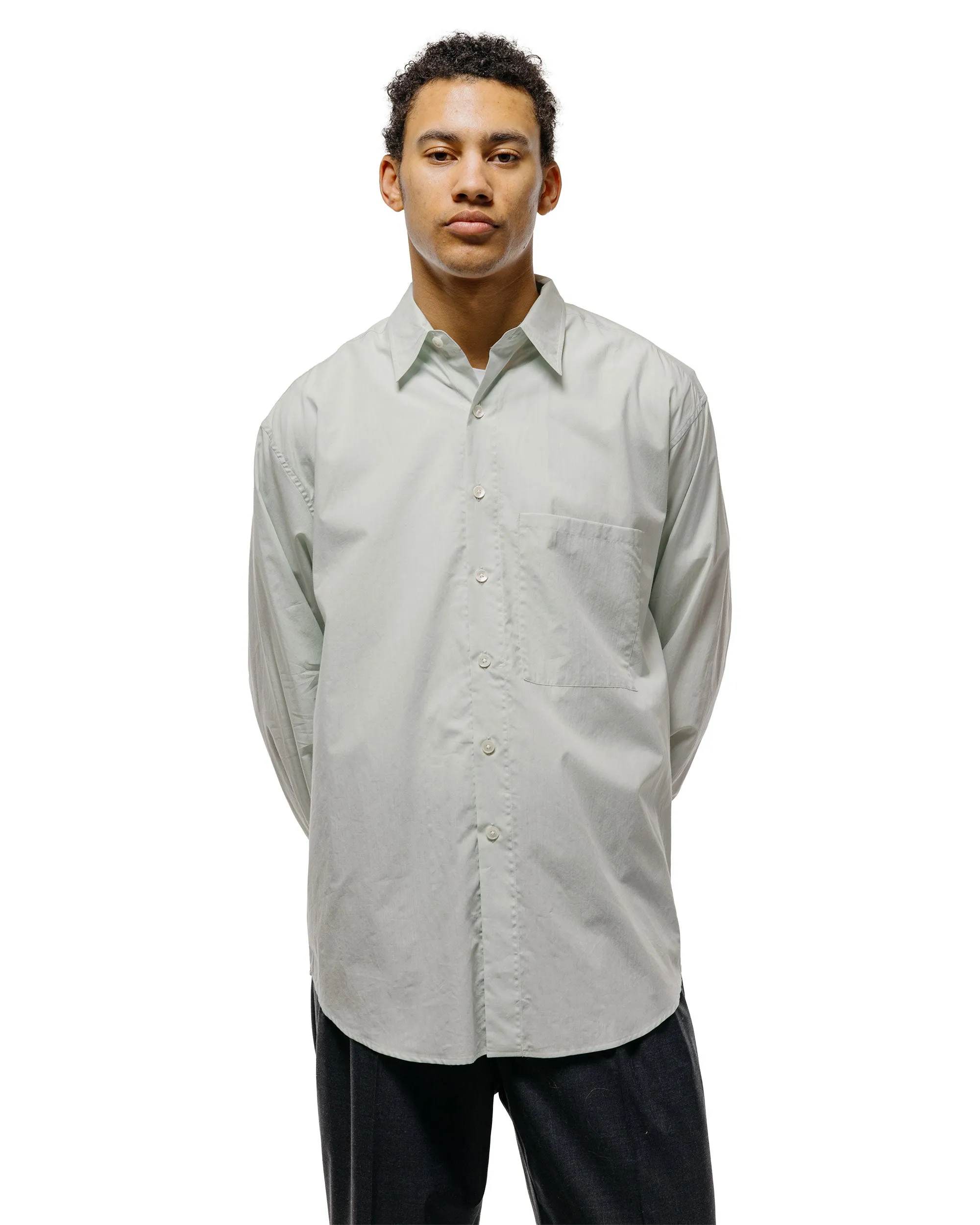 Auralee Super Fine Cotton Lawn Shirt Pale Blue sold by Lost & Found product image thumbnail 2