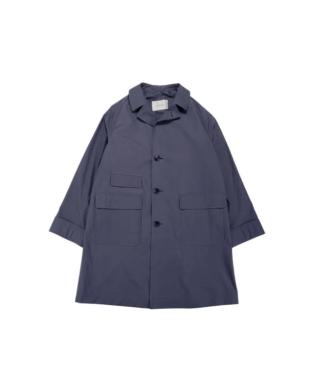 Cohérence Corb II Weather Resistant Cotton Light Over Coat Slate Blue made by Lost & Found