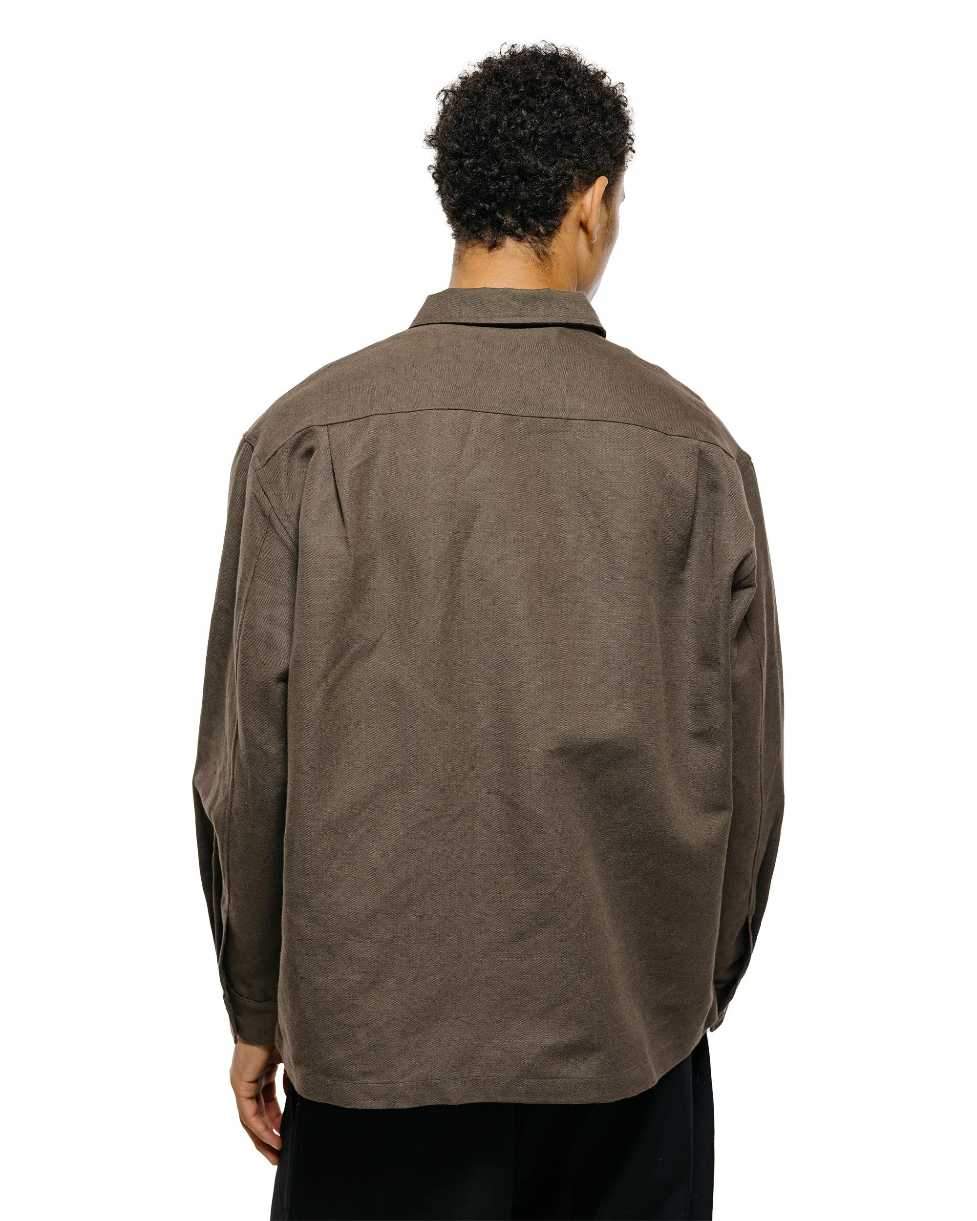 James Coward Travail Shirt Coffee Grounds Belgian Linen sold by Lost & Found product image thumbnail 4