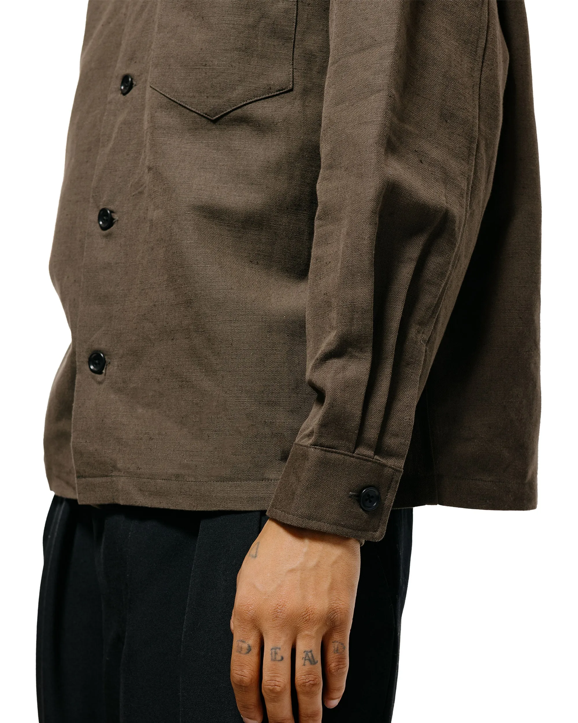 James Coward Travail Shirt Coffee Grounds Belgian Linen sold by Lost & Found product image thumbnail 3