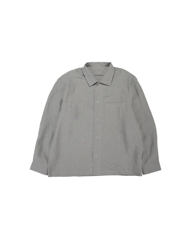James Coward Workshop Shirt Flint Belgian Linen made by James Coward