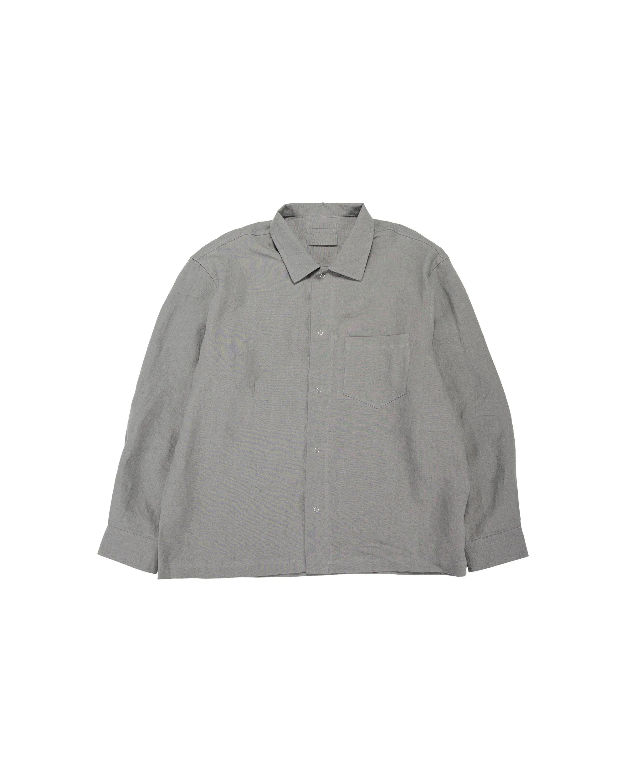 James Coward Workshop Shirt Flint Belgian Linen sold by Lost & Found