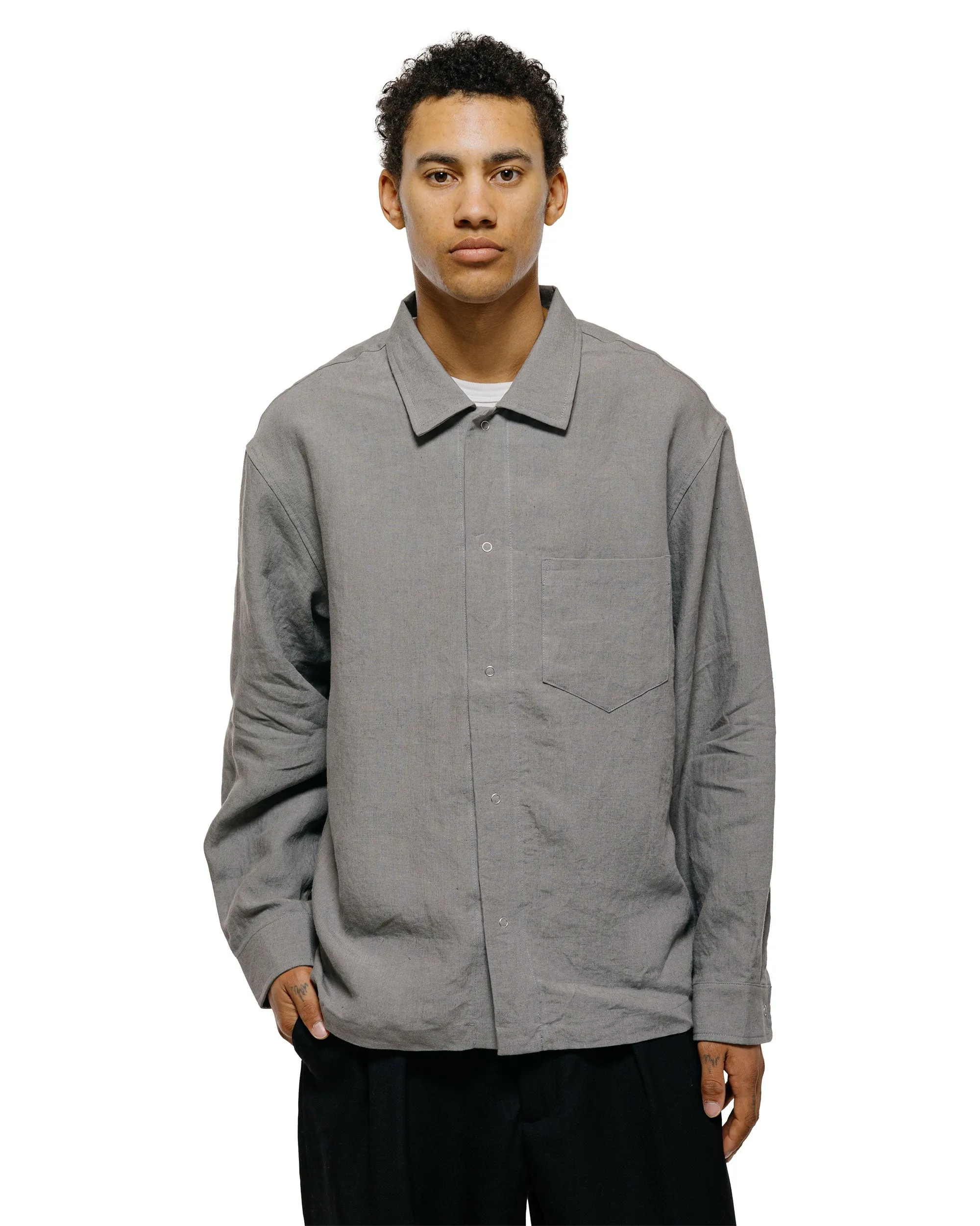 James Coward Workshop Shirt Flint Belgian Linen sold by Lost & Found product image thumbnail 2