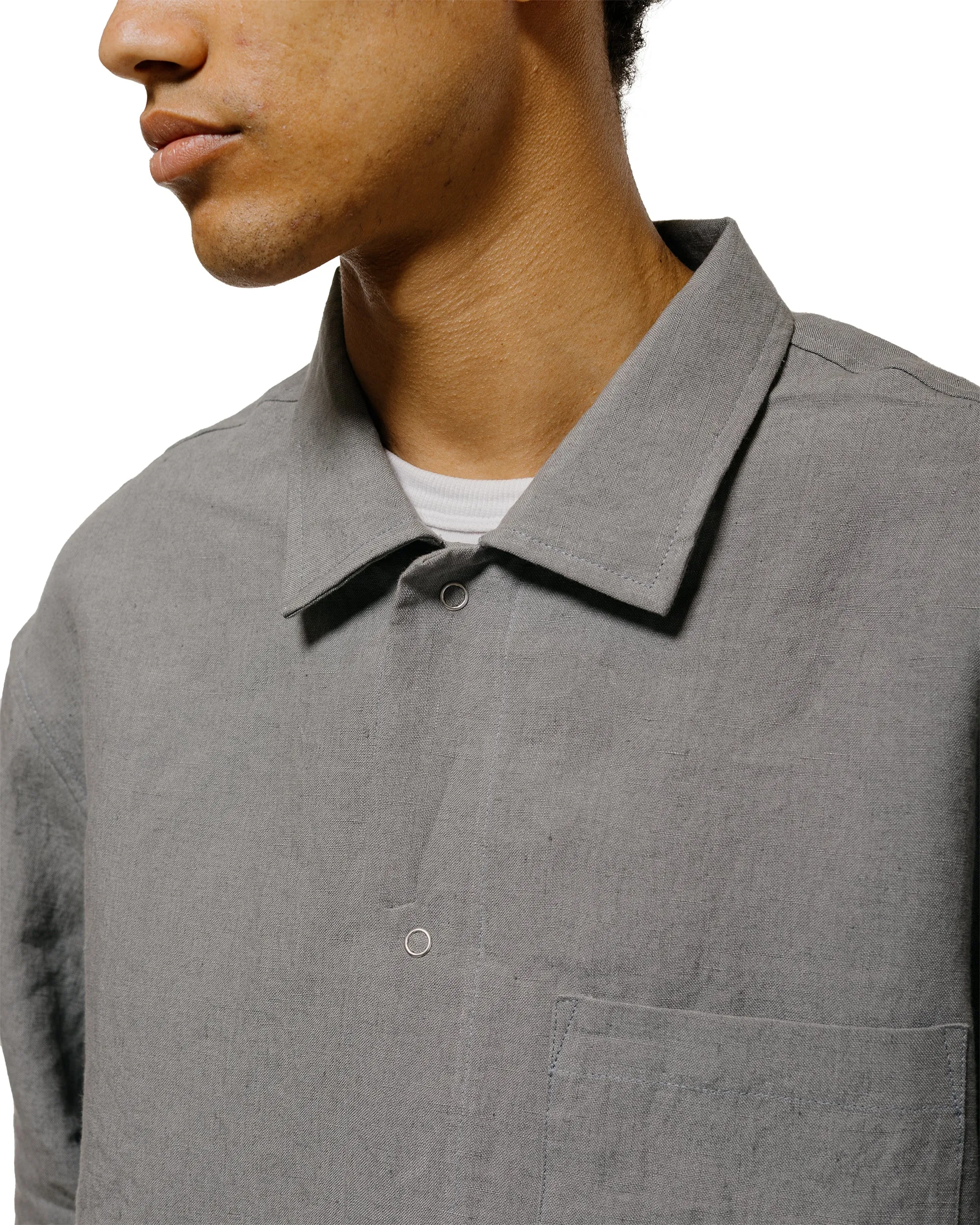 James Coward Workshop Shirt Flint Belgian Linen sold by Lost & Found product image thumbnail 3
