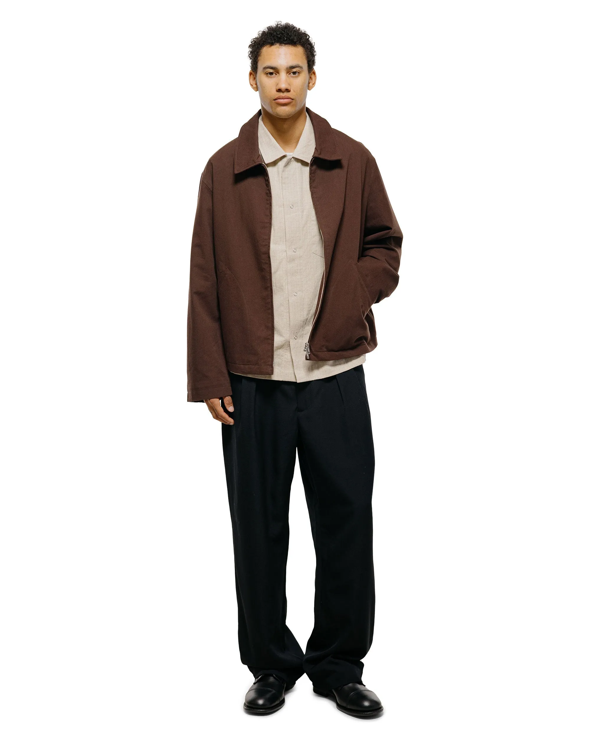 James Coward Workshop Shirt Natural Grid Cotton Linen Gingham sold by Lost & Found product image thumbnail 5