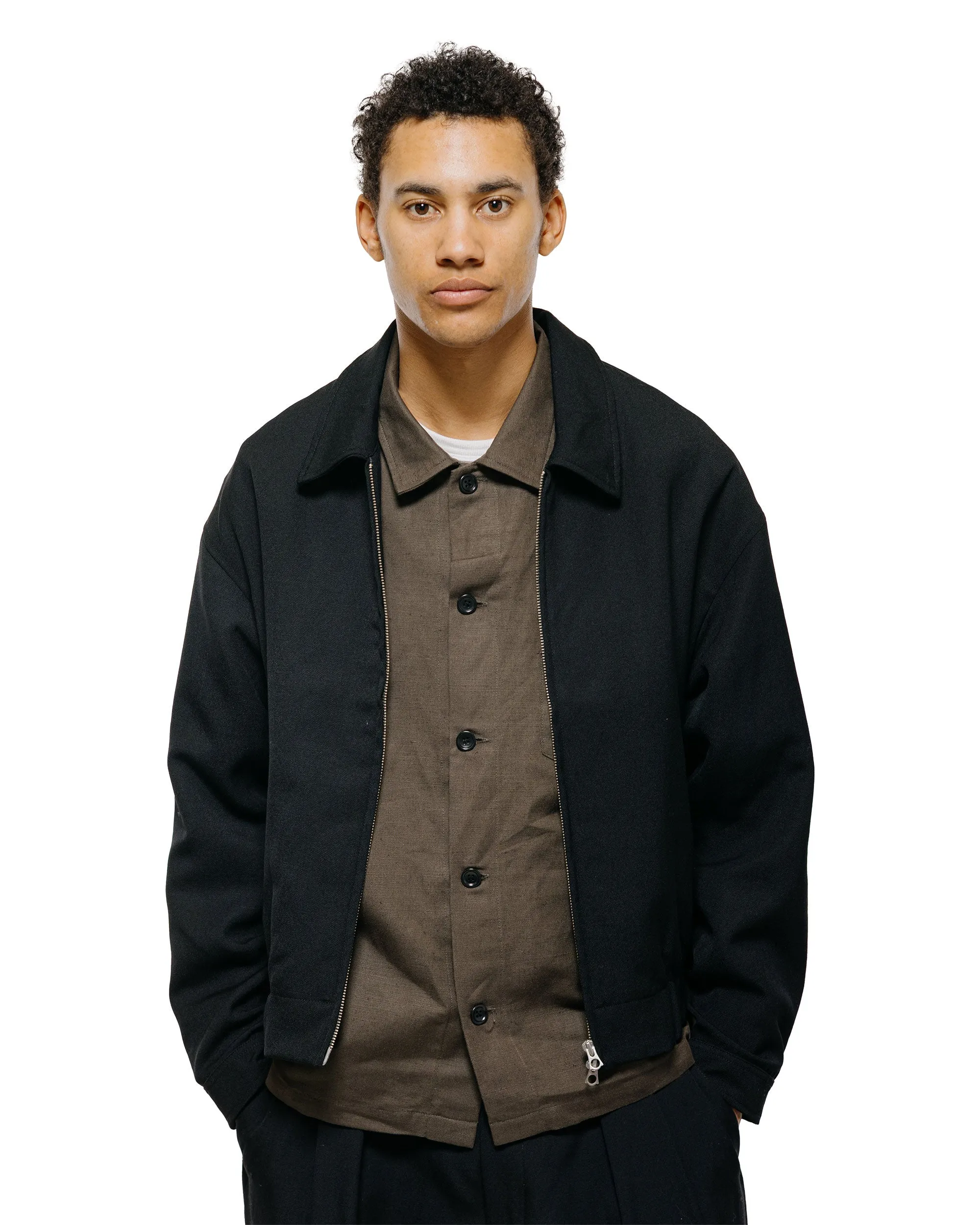 James Coward Machine Jacket Black Wool Gabardine sold by Lost & Found product image thumbnail 2