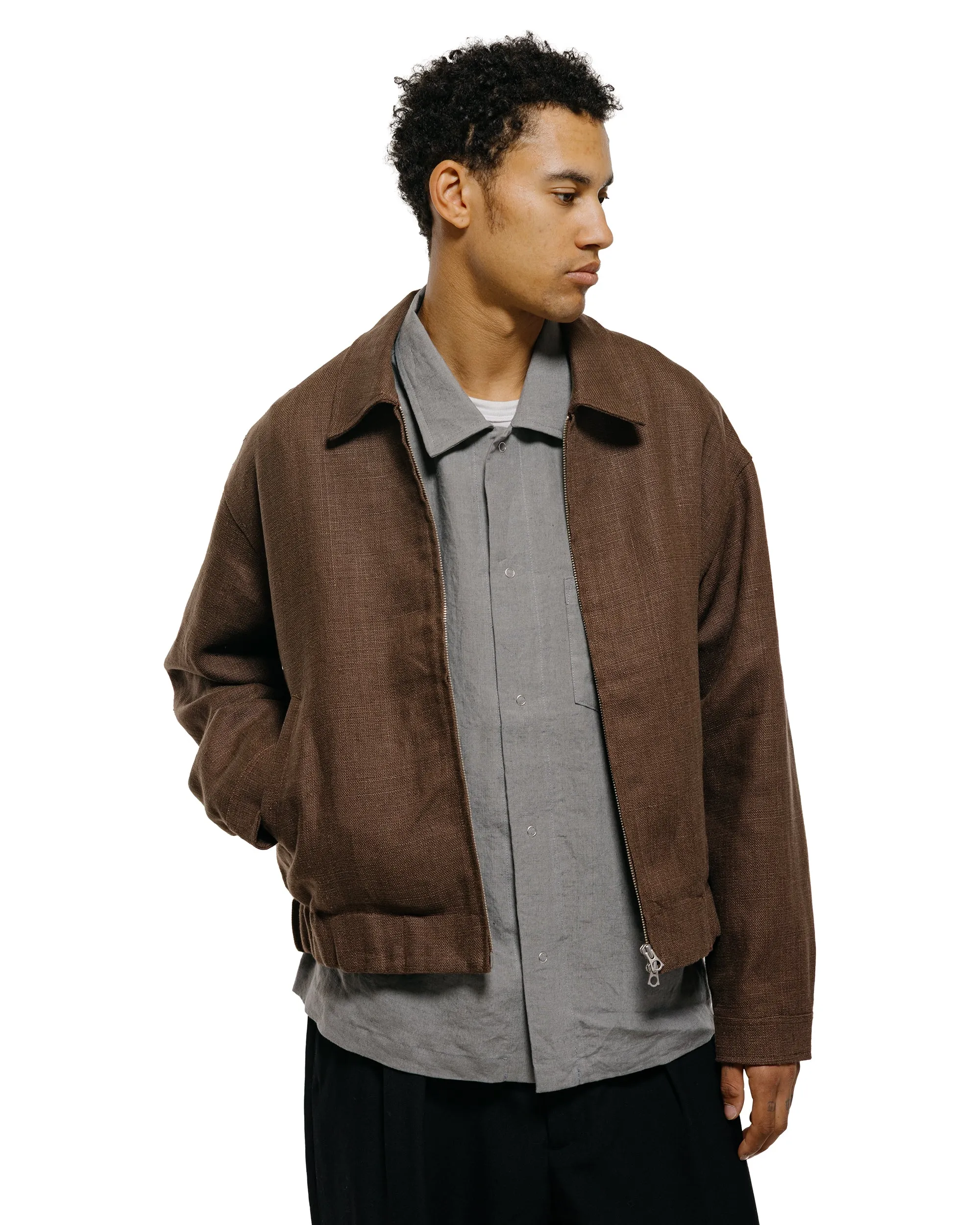 James Coward Machine Jacket Brown Belgian Linen sold by Lost & Found product image thumbnail 2
