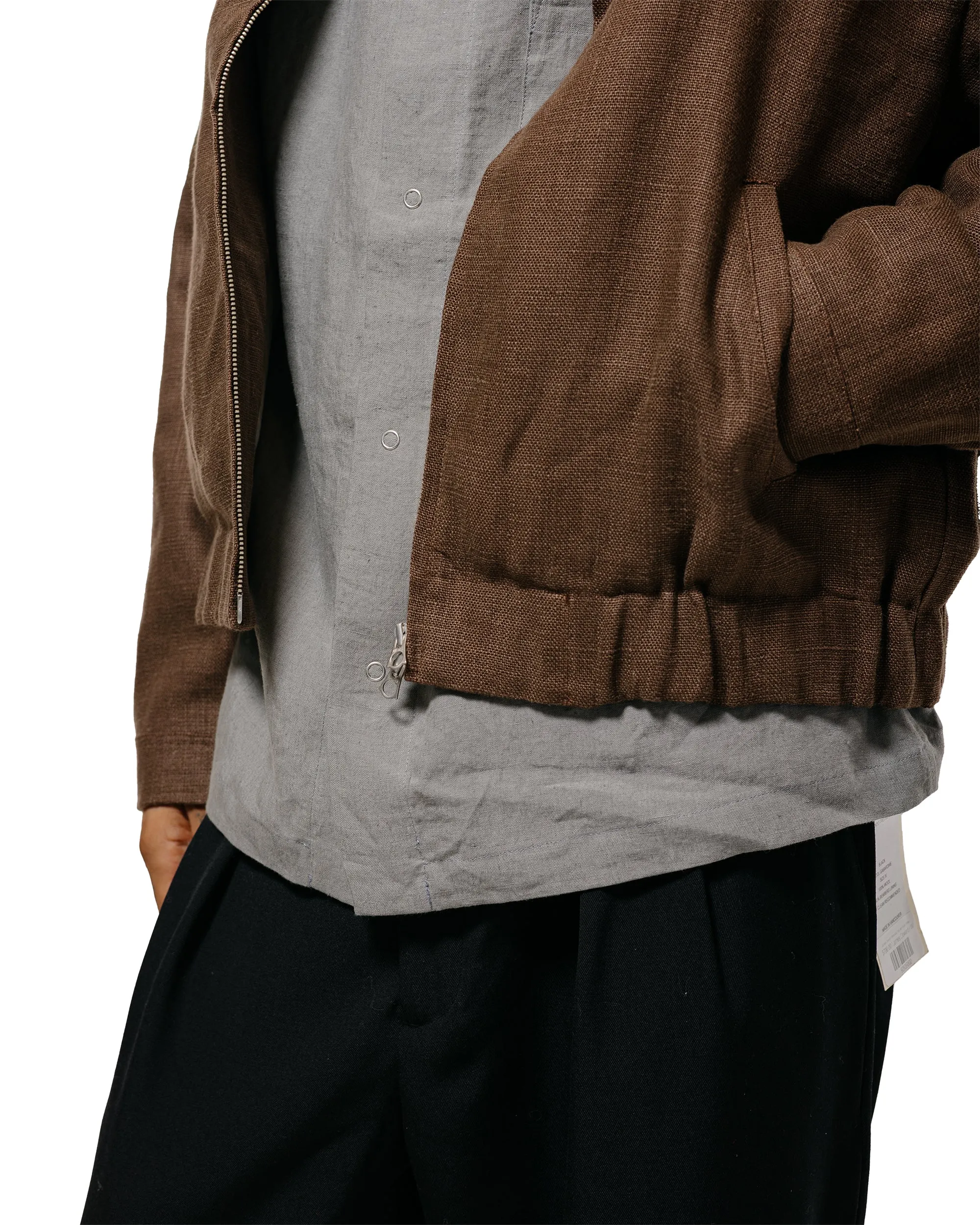James Coward Machine Jacket Brown Belgian Linen sold by Lost & Found product image thumbnail 3