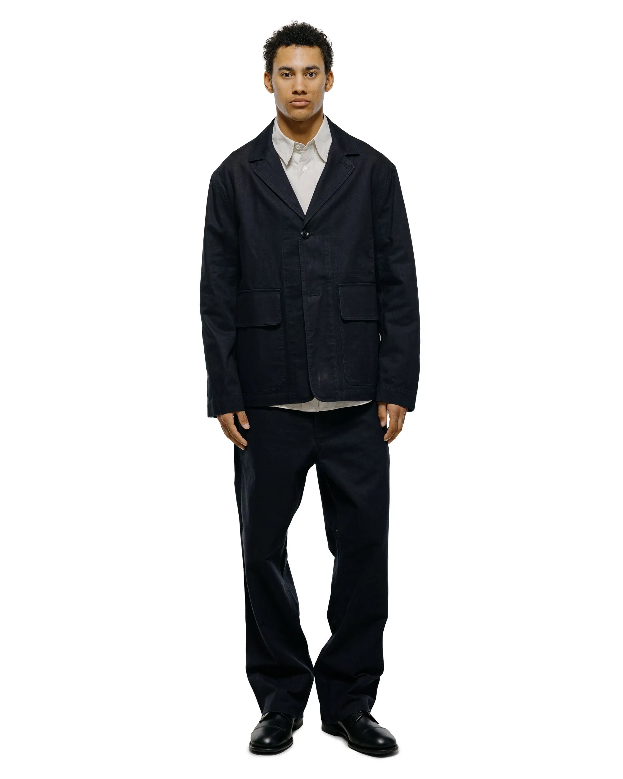 Margaret Howell Odd Pocket Shirt Yarn Dye Cotton Poplin Parchment sold by Lost & Found product image thumbnail 5