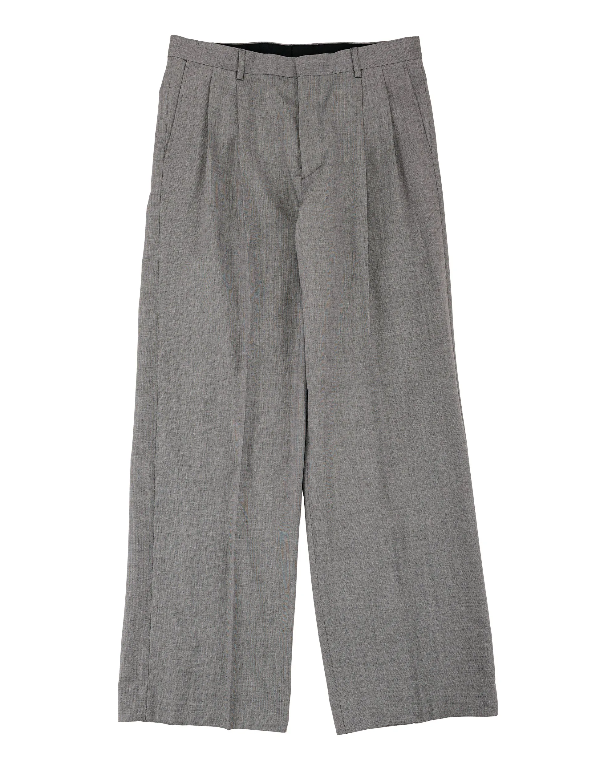 Sunflower Wide Pleated Trouser 820 Grey Melange sold by Lost & Found