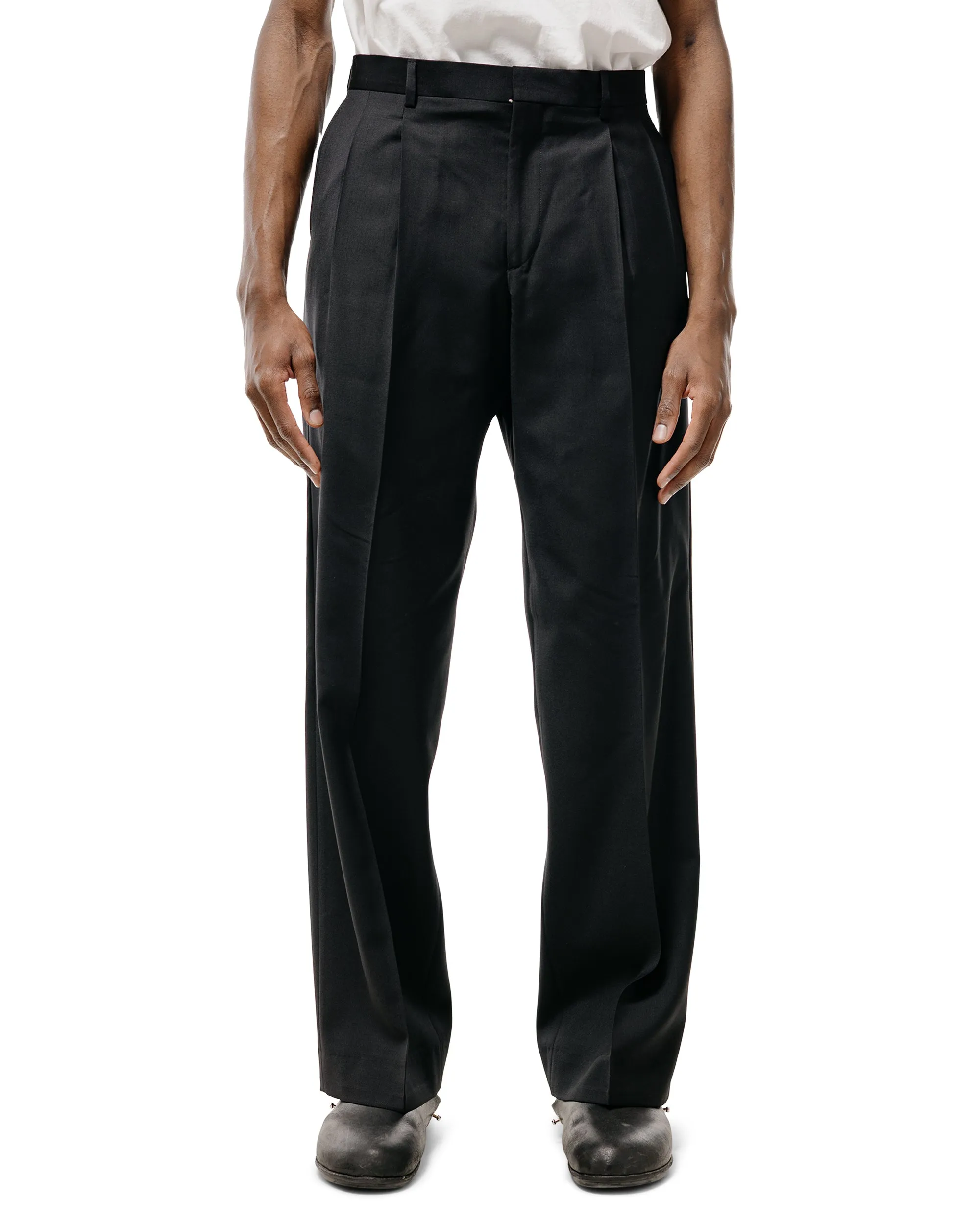 Sunflower Wide Pleated Trouser Tropical Wool 999 Black sold by Lost & Found product image thumbnail 2