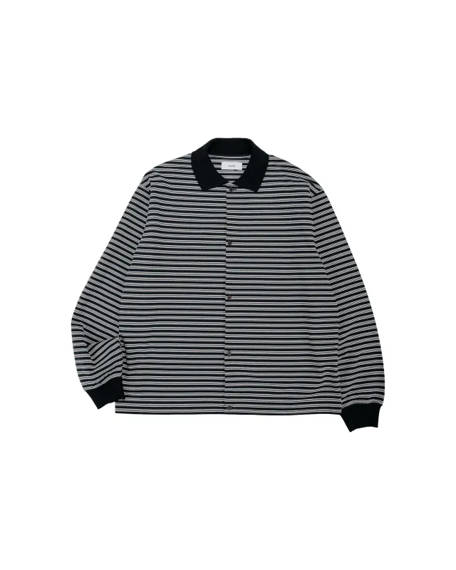 marka Shirt Cardigan Cotton High Twisted Pique Black Border made by MARKAWARE