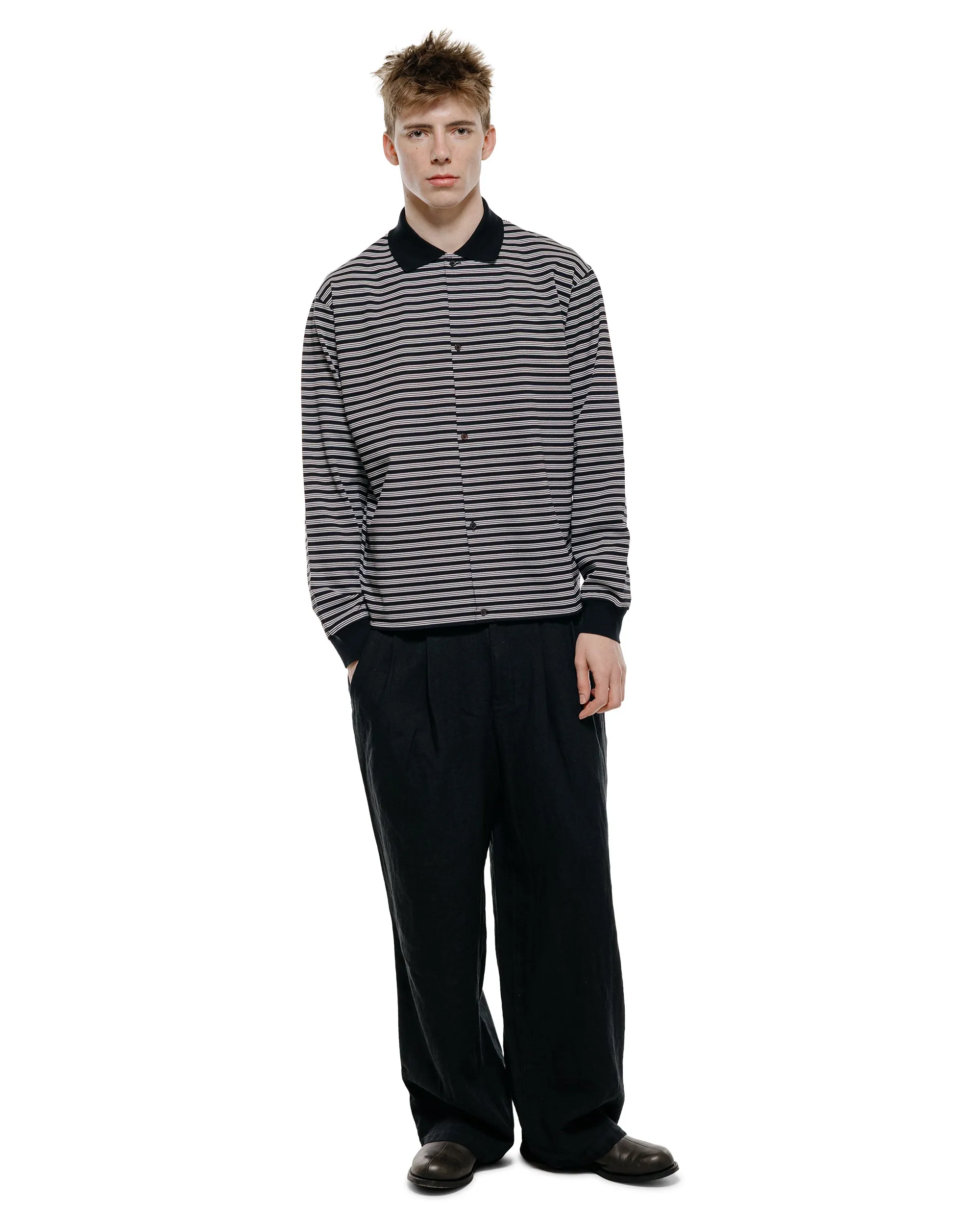 marka Shirt Cardigan Cotton High Twisted Pique Black Border sold by Lost & Found product image thumbnail 4