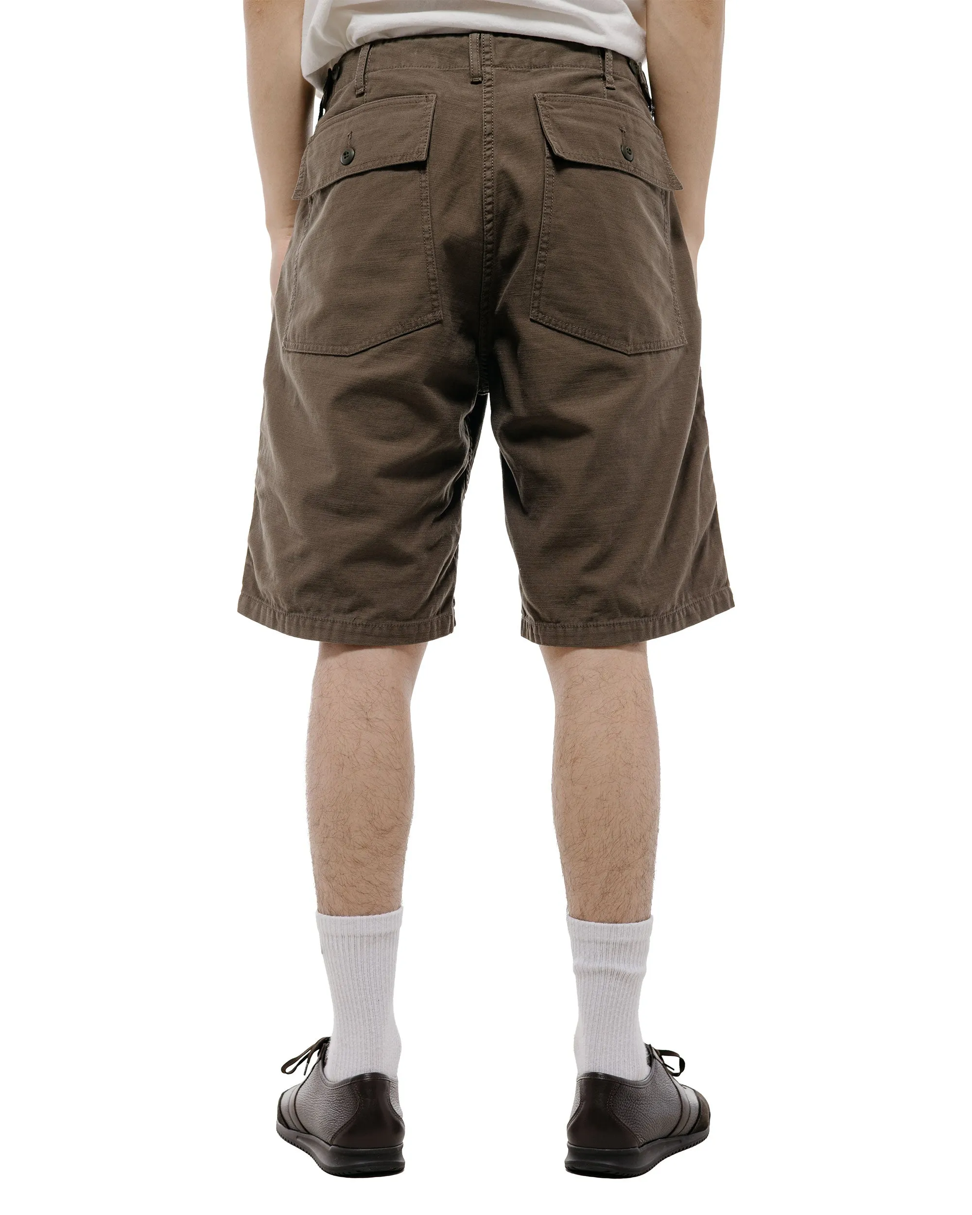 Beams Plus MIL Utility Shorts Reversed Sateen Olive Brown sold by Lost & Found product image thumbnail 4