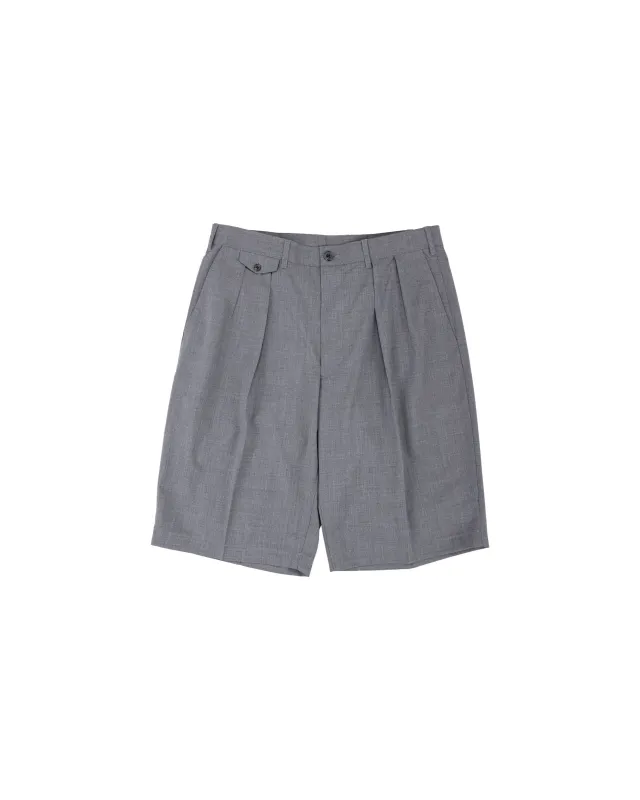 Beams Plus 2Pleats Shorts Wool Tropical Grey made by BEAMS PLUS