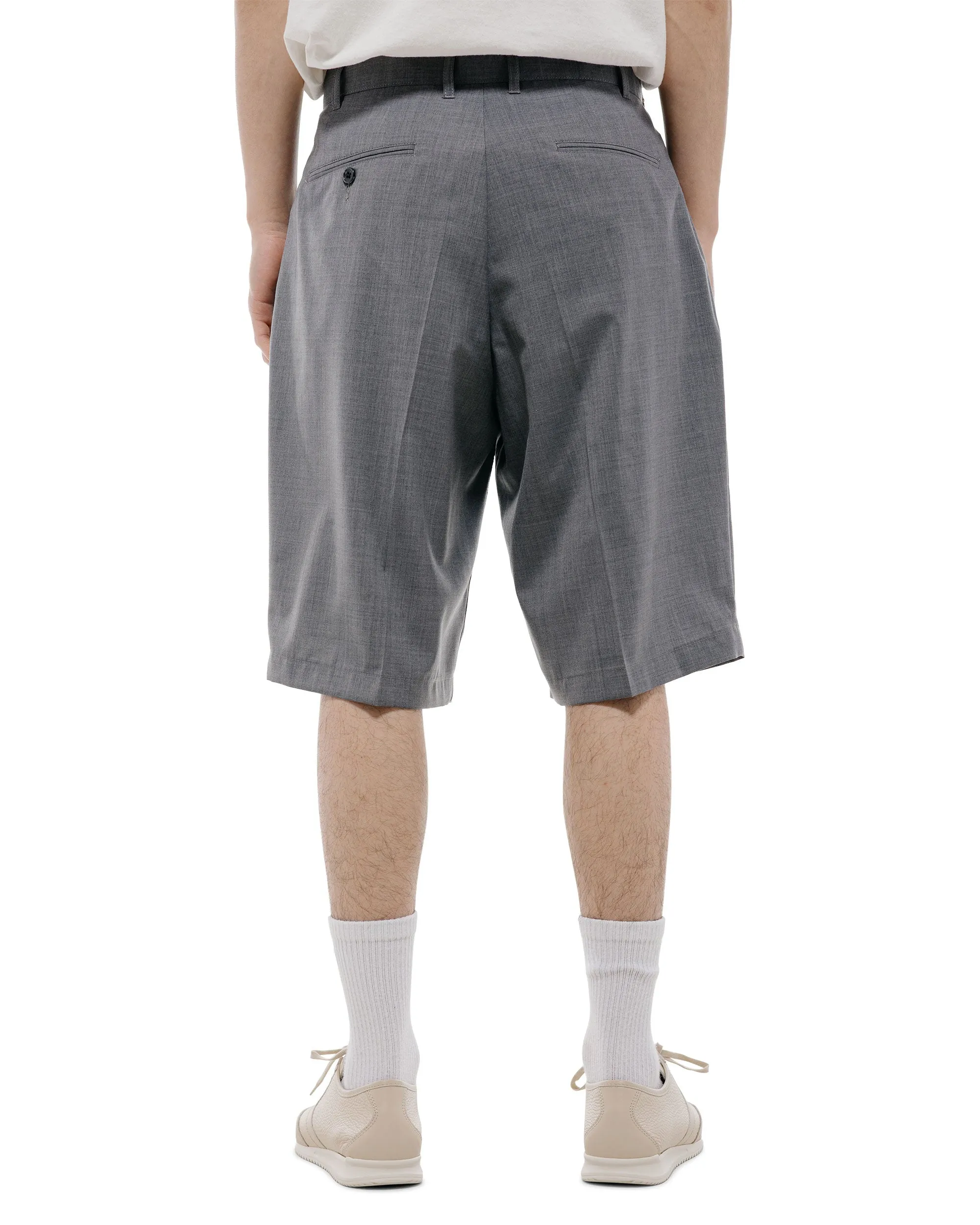 Beams Plus 2Pleats Shorts Wool Tropical Grey sold by Lost & Found product image thumbnail 4