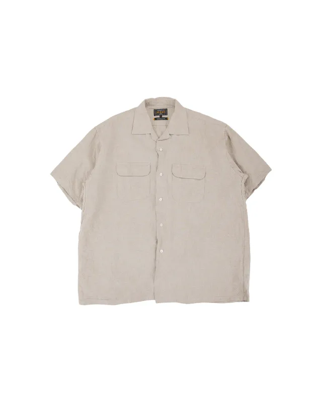 Beams Plus Open Collar 1/40 Linen Natural made by BEAMS PLUS