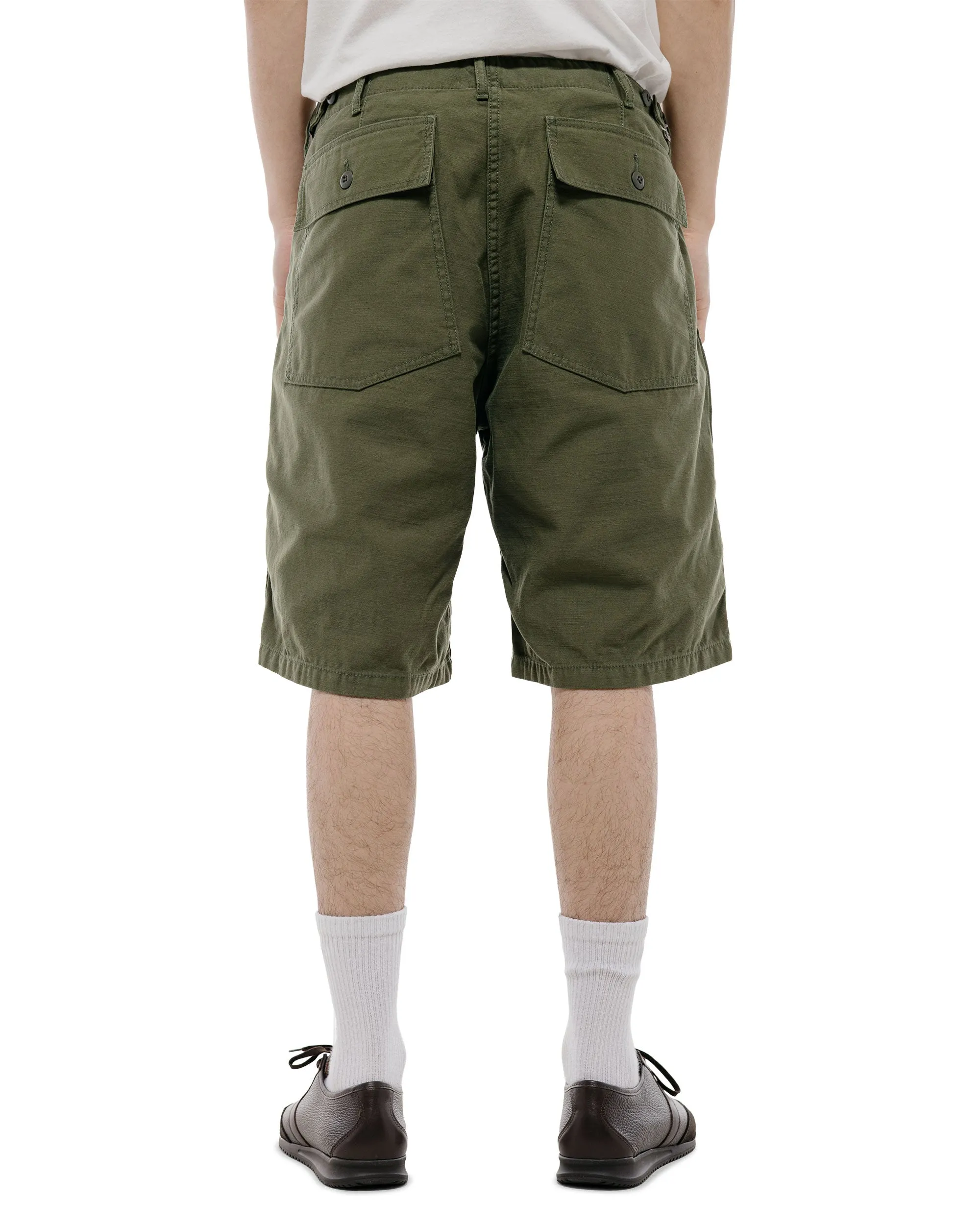 Beams Plus MIL Utility Shorts Reversed Sateen Olive Green sold by Lost & Found product image thumbnail 4