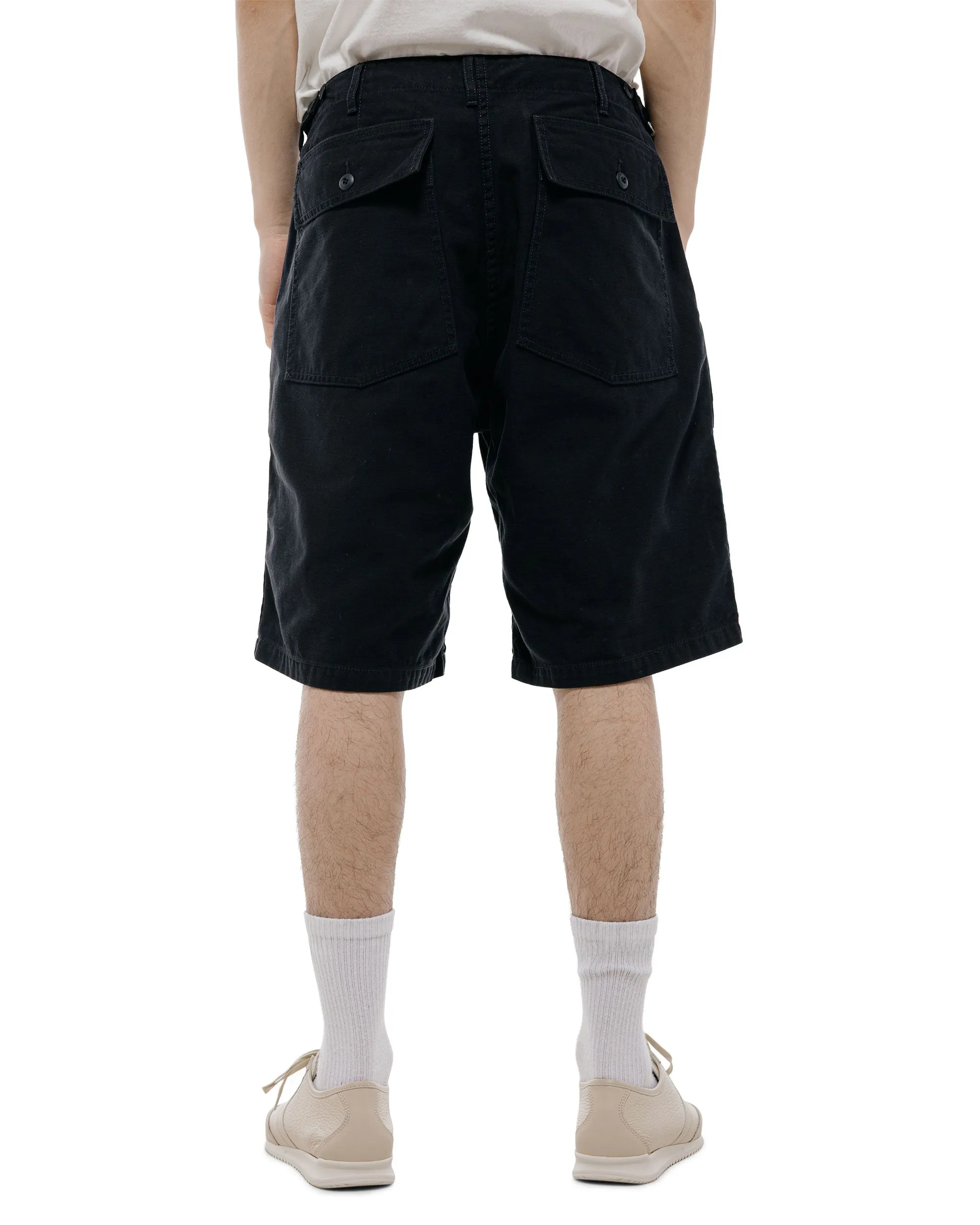 Beams Plus MIL Utility Shorts Reversed Sateen Black sold by Lost & Found product image thumbnail 4