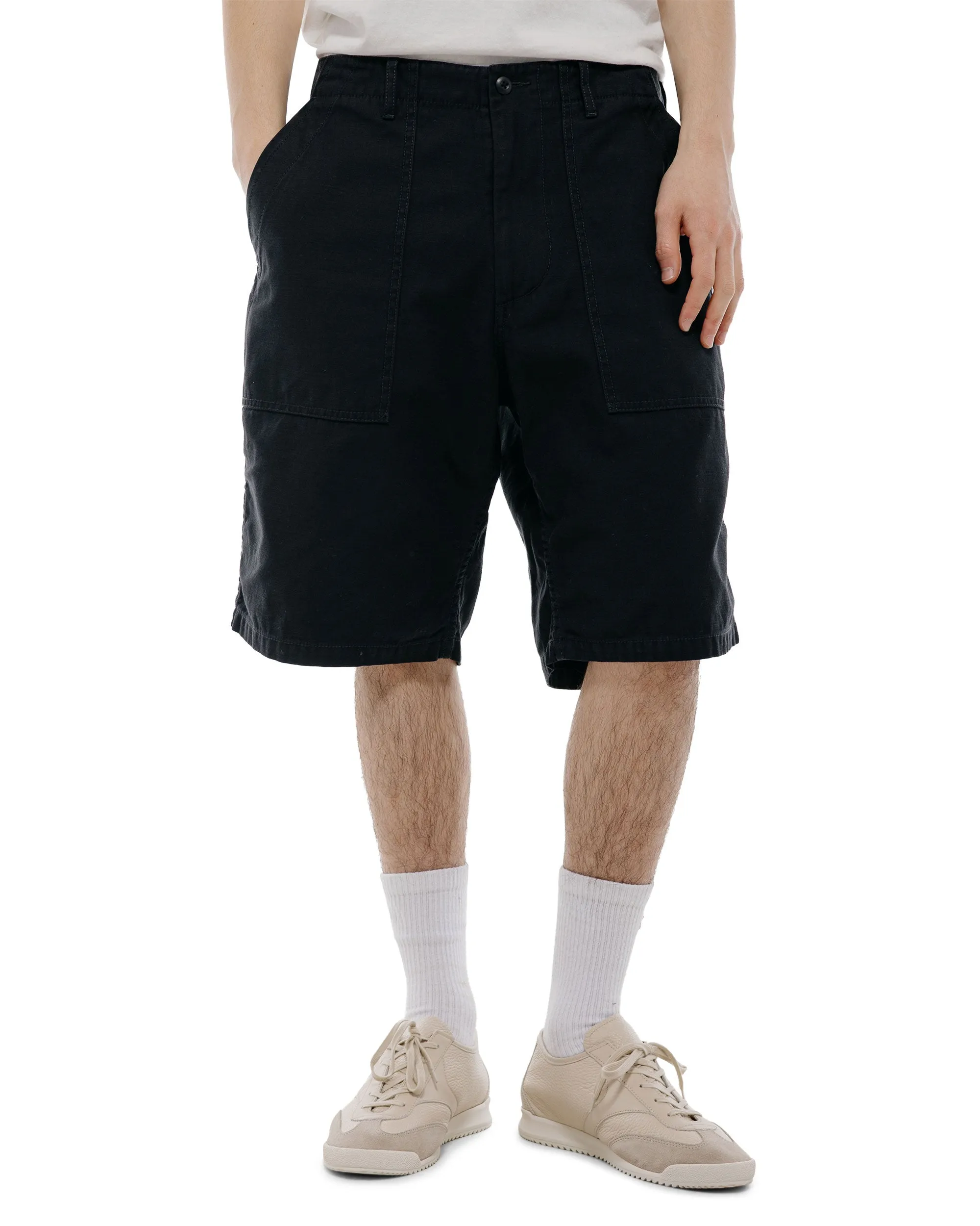 Beams Plus MIL Utility Shorts Reversed Sateen Black sold by Lost & Found product image thumbnail 2