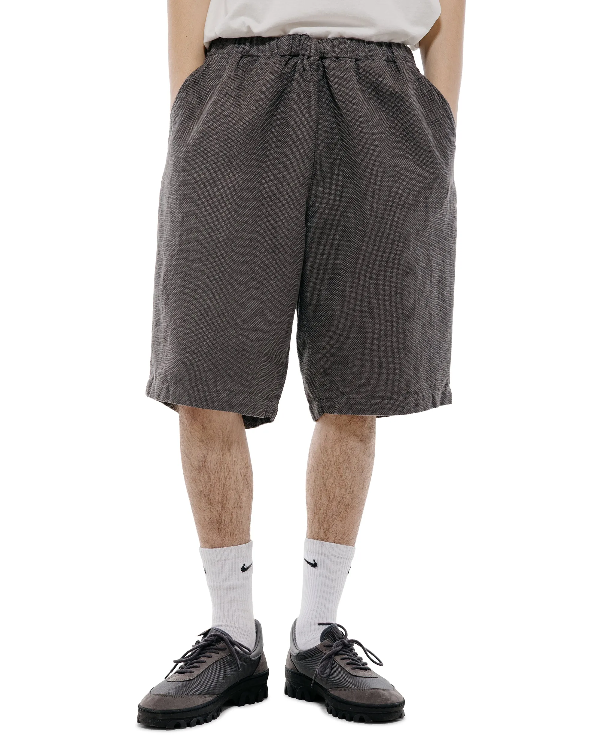 Beams Plus Easy Shorts Cotton Linen Grey sold by Lost & Found product image thumbnail 2