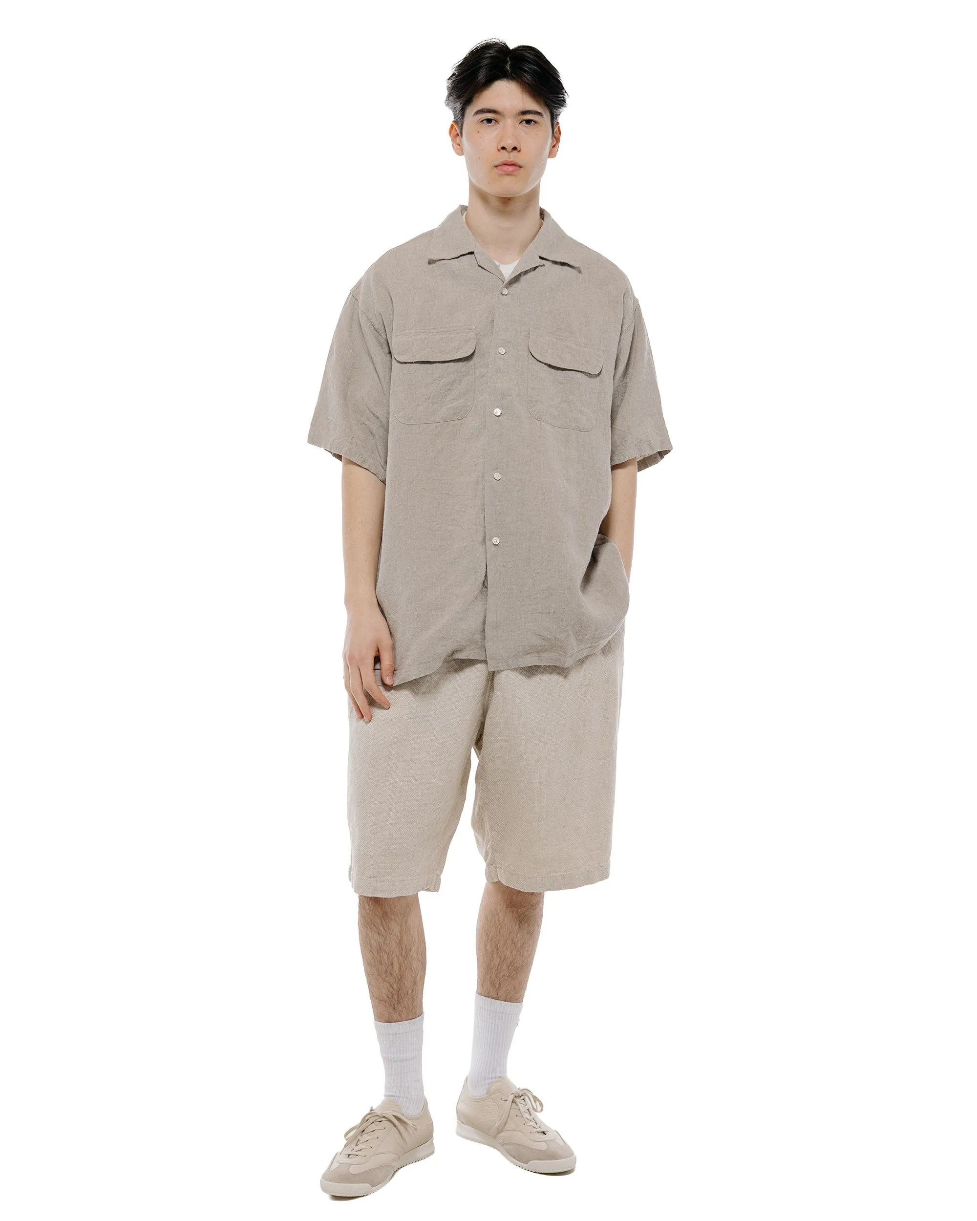 Beams Plus Easy Shorts Cotton Linen Off White sold by Lost & Found product image thumbnail 5