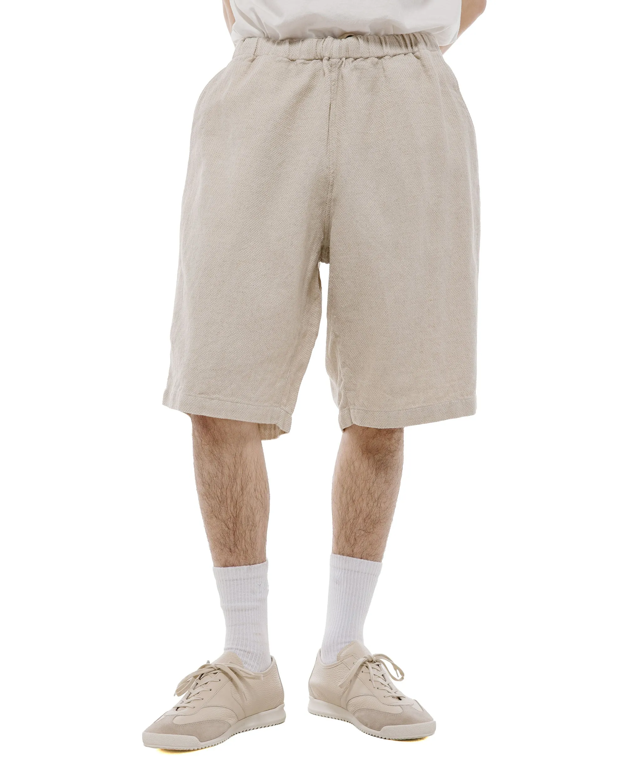 Beams Plus Easy Shorts Cotton Linen Off White sold by Lost & Found product image thumbnail 2