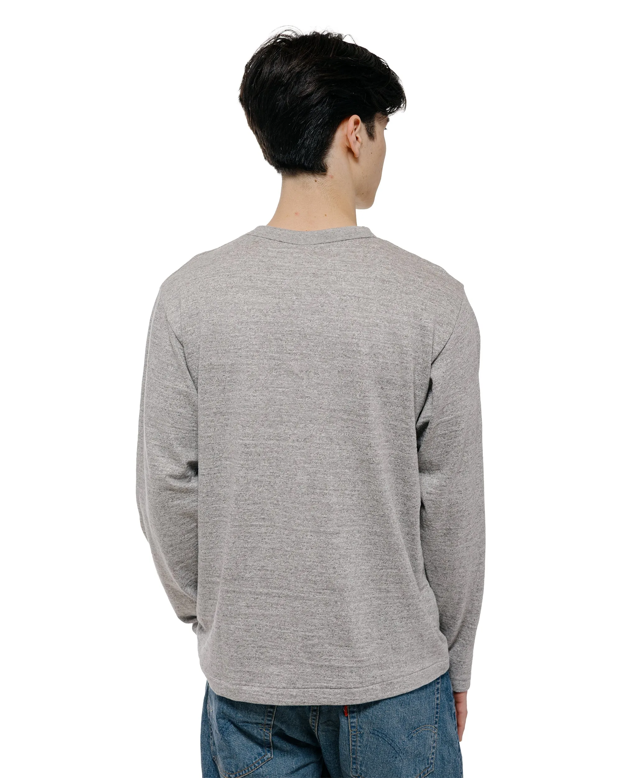 Warehouse Lot. 5906 Long Sleeve Crew Neck T-Shirt Heather Gray sold by Lost & Found product image thumbnail 4
