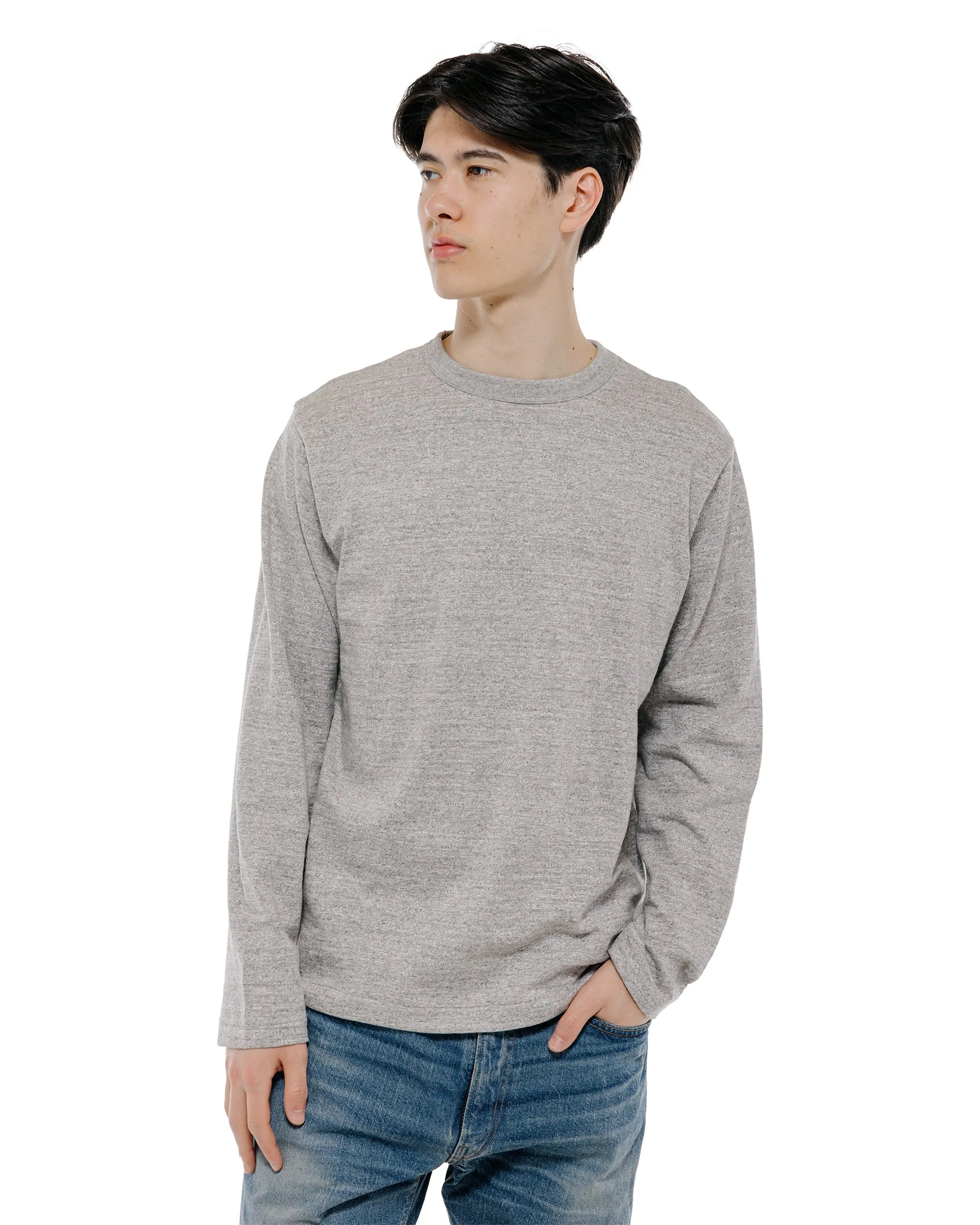 Warehouse Lot. 5906 Long Sleeve Crew Neck T-Shirt Heather Gray sold by Lost & Found product image thumbnail 2