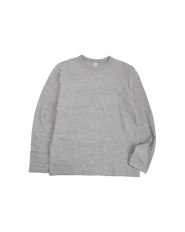 Warehouse Lot. 5906 Long Sleeve Crew Neck T-Shirt Heather Gray made by Warehouse