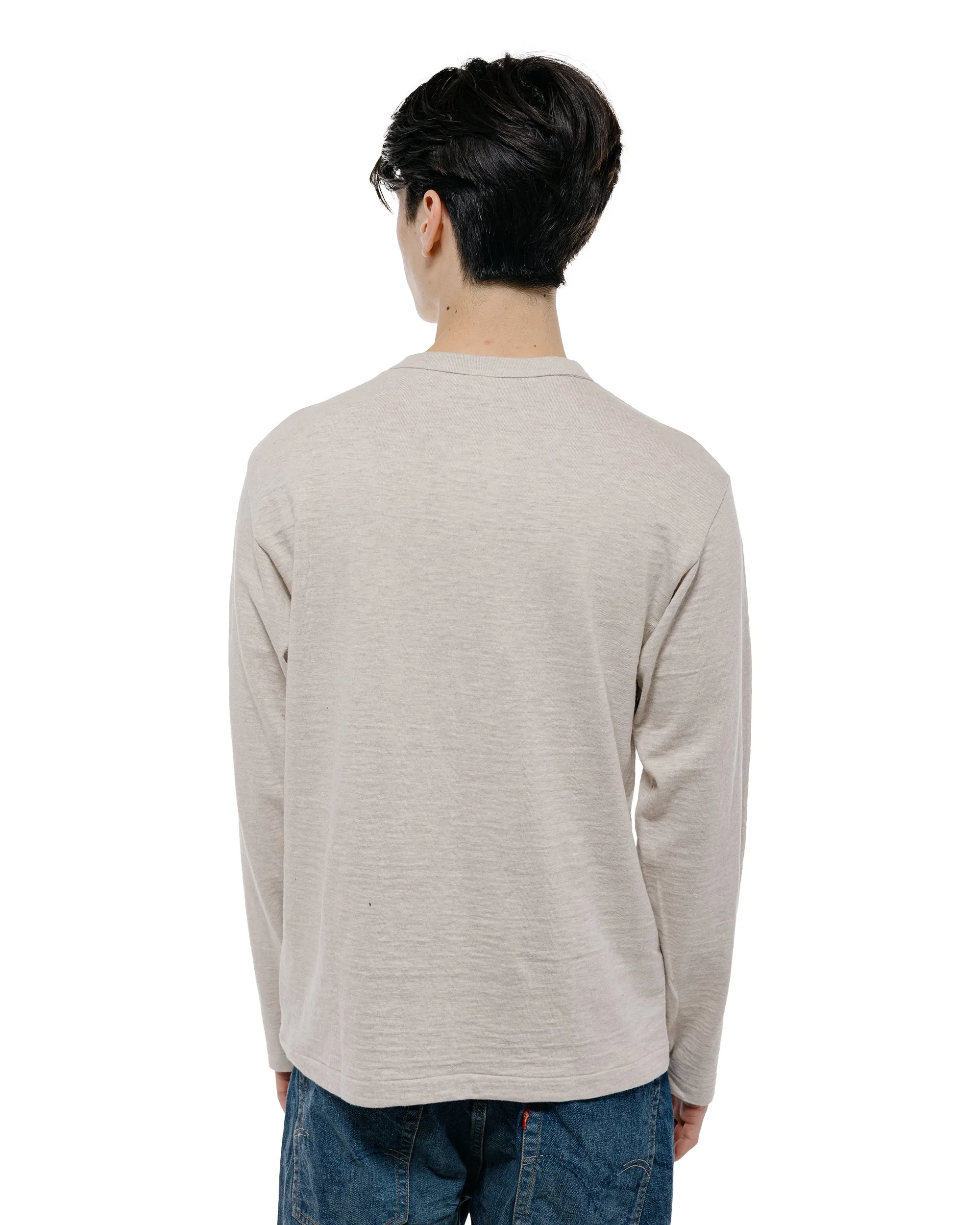 Warehouse Lot. 5906 Long Sleeve Crew Neck T-Shirt Oatmeal sold by Lost & Found product image thumbnail 4