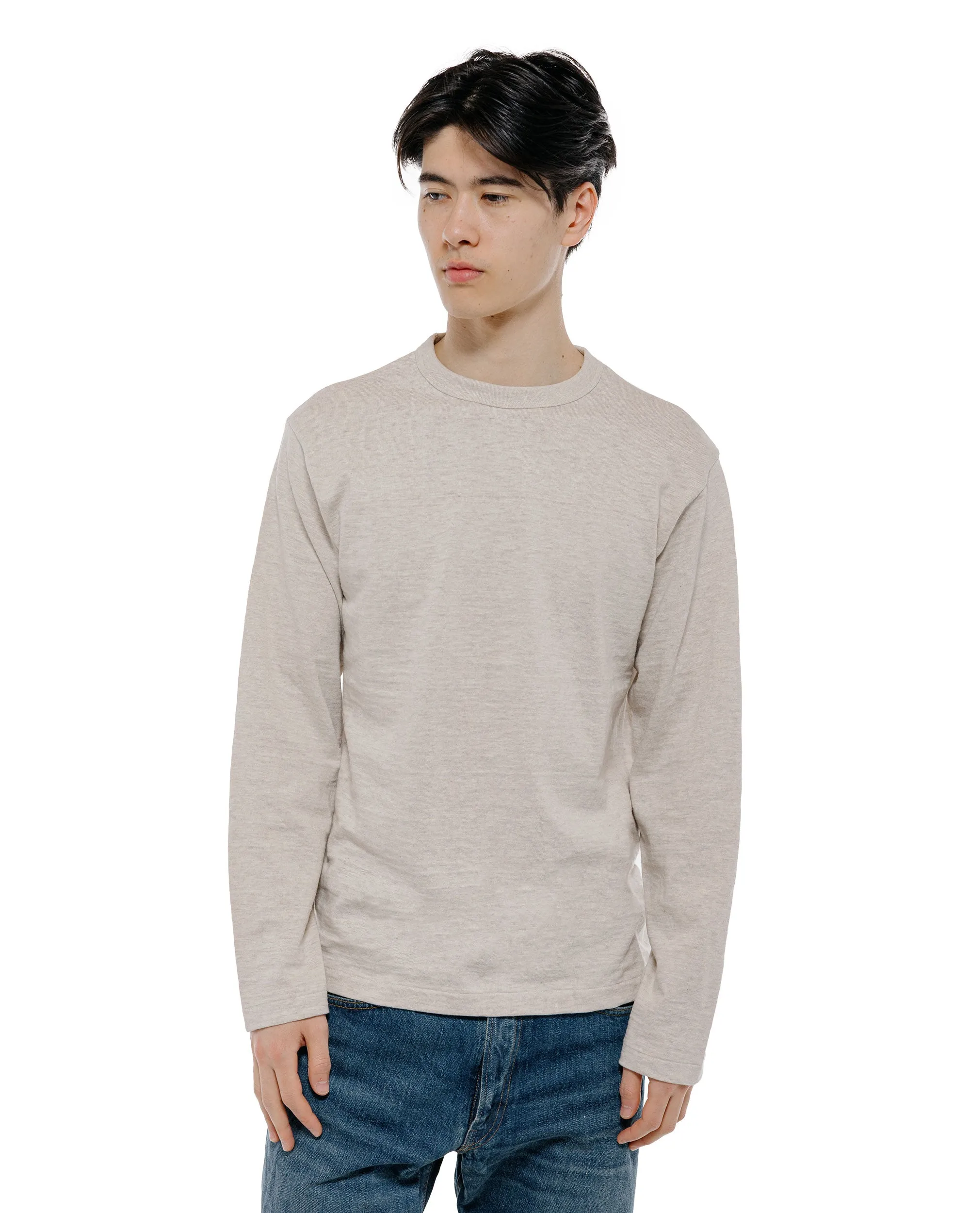 Warehouse Lot. 5906 Long Sleeve Crew Neck T-Shirt Oatmeal sold by Lost & Found product image thumbnail 2