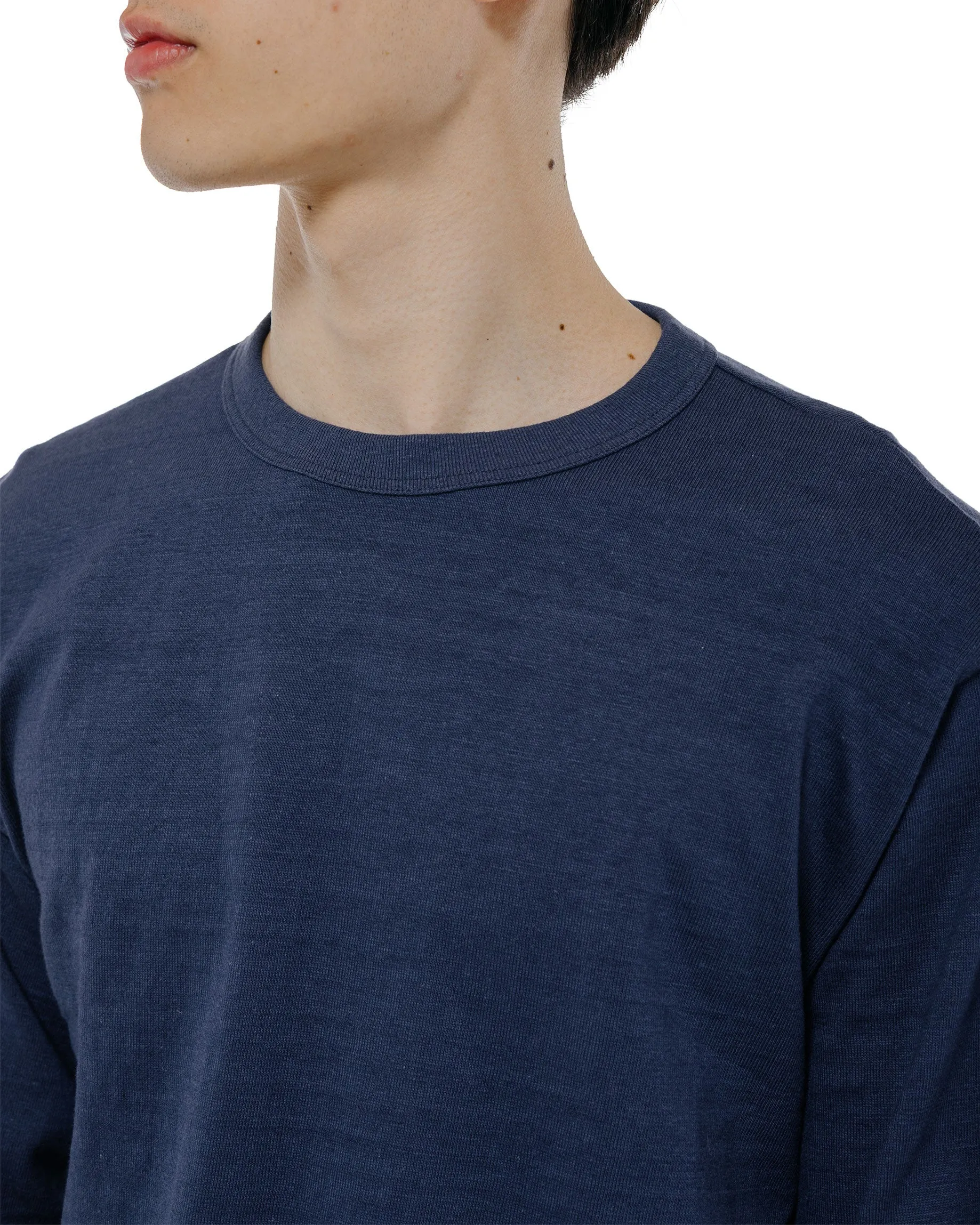 Warehouse Lot. 5906 Long Sleeve Crew Neck T-Shirt Navy sold by Lost & Found product image thumbnail 3
