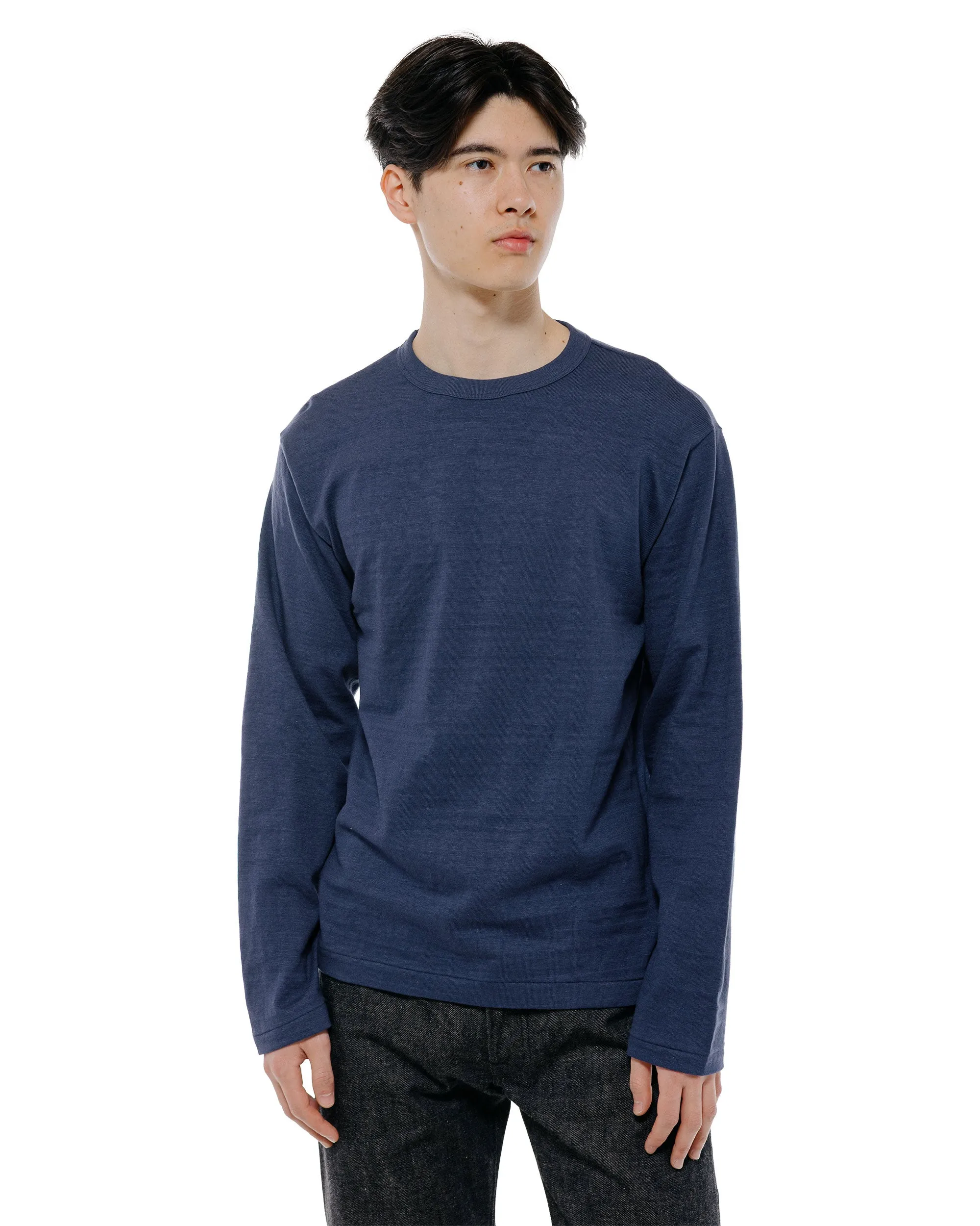 Warehouse Lot. 5906 Long Sleeve Crew Neck T-Shirt Navy sold by Lost & Found product image thumbnail 2