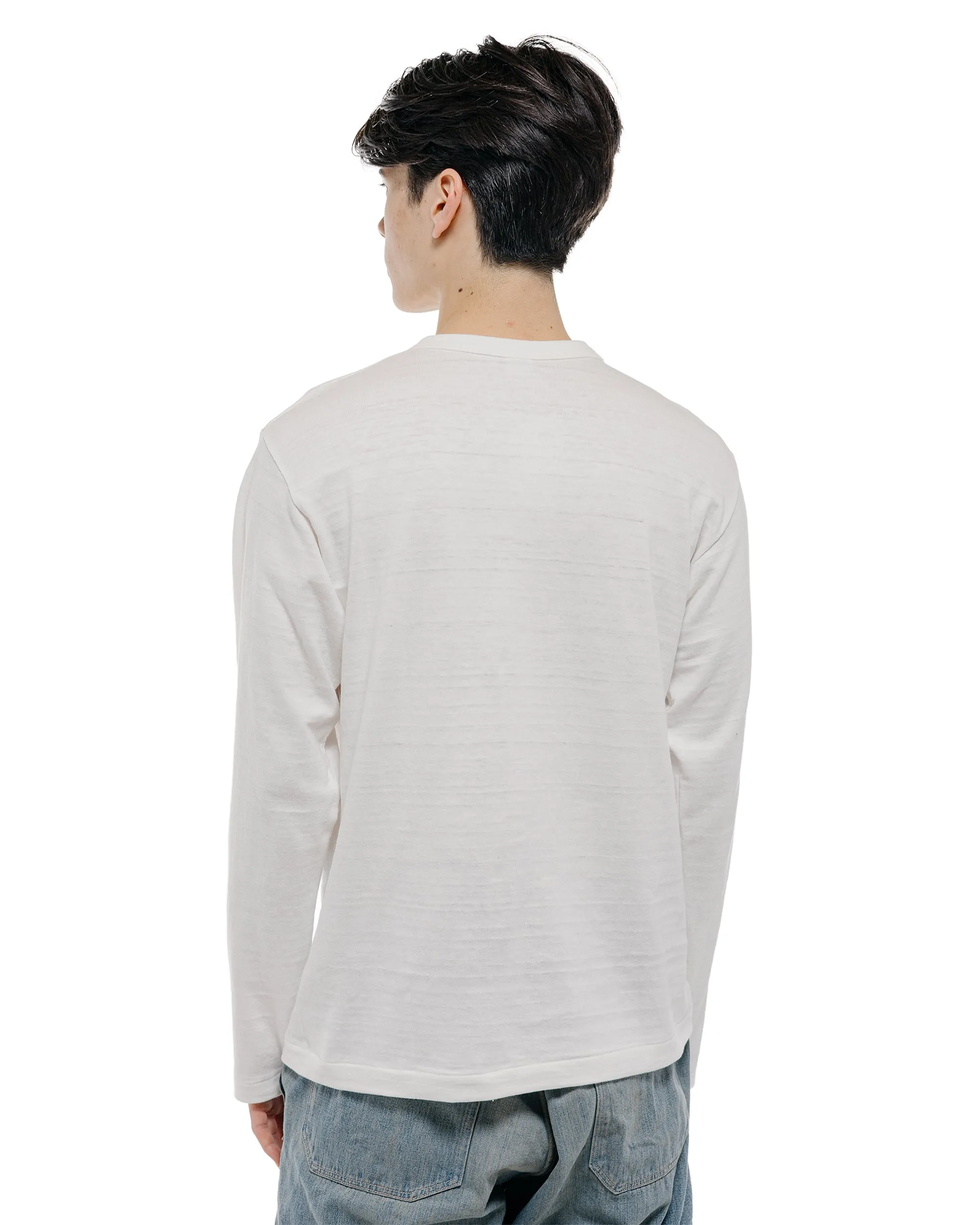 Warehouse Lot. 5906 Long Sleeve Crew Neck T-Shirt Off White sold by Lost & Found product image thumbnail 4
