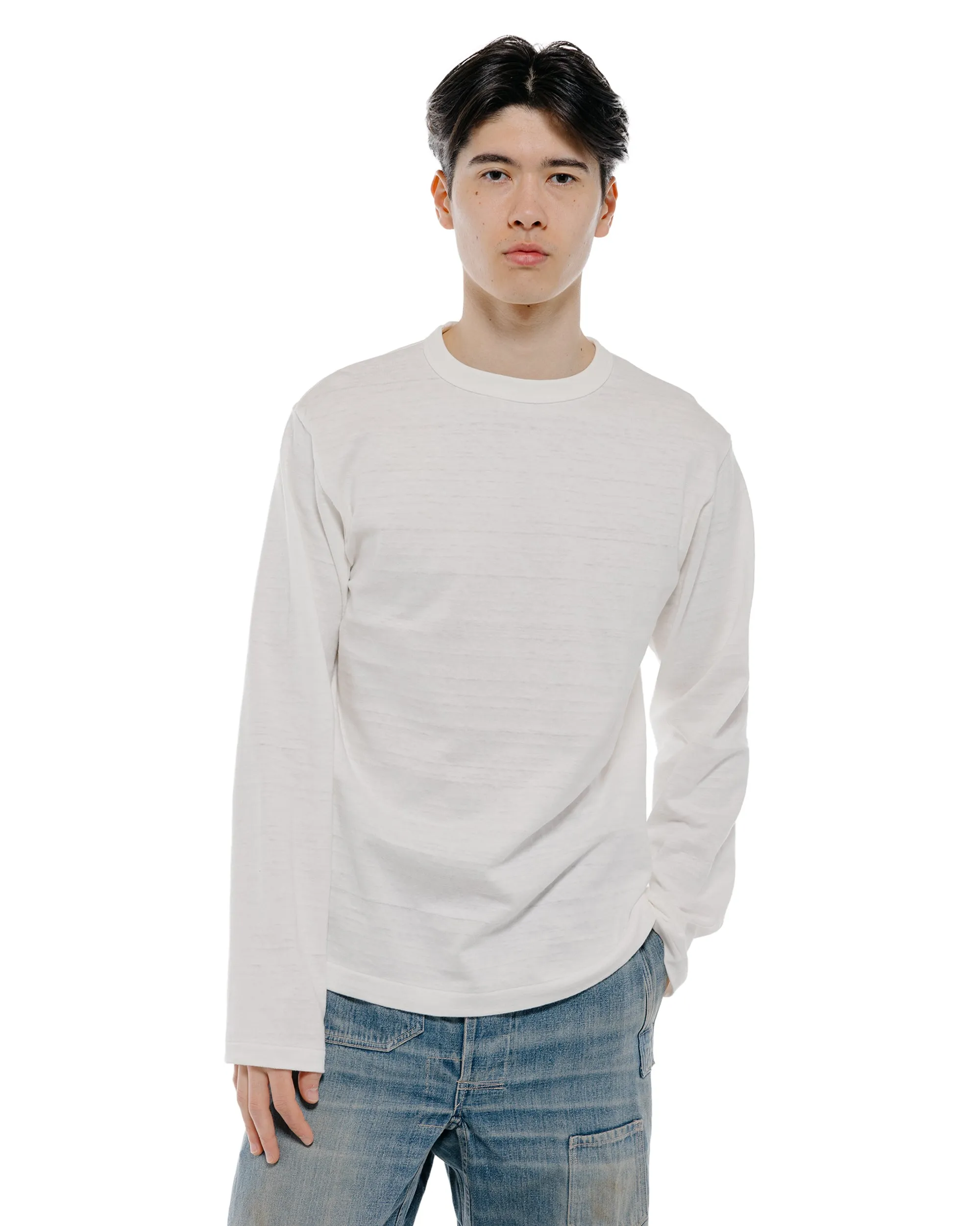 Warehouse Lot. 5906 Long Sleeve Crew Neck T-Shirt Off White sold by Lost & Found product image thumbnail 2