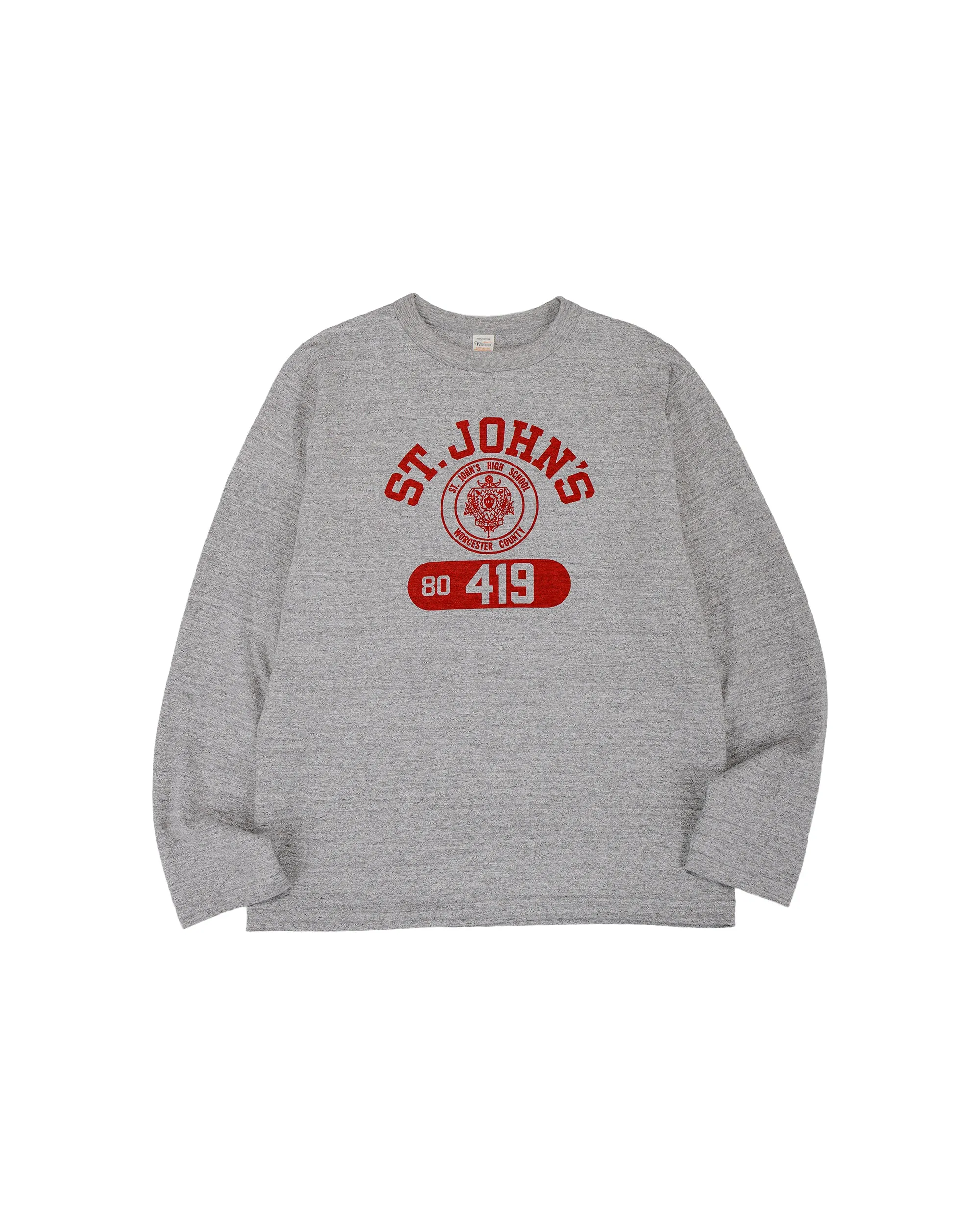 Warehouse Lot. 5906 Long Sleeve Crew Neck T-Shirt St. Johns Heather Gray sold by Lost & Found