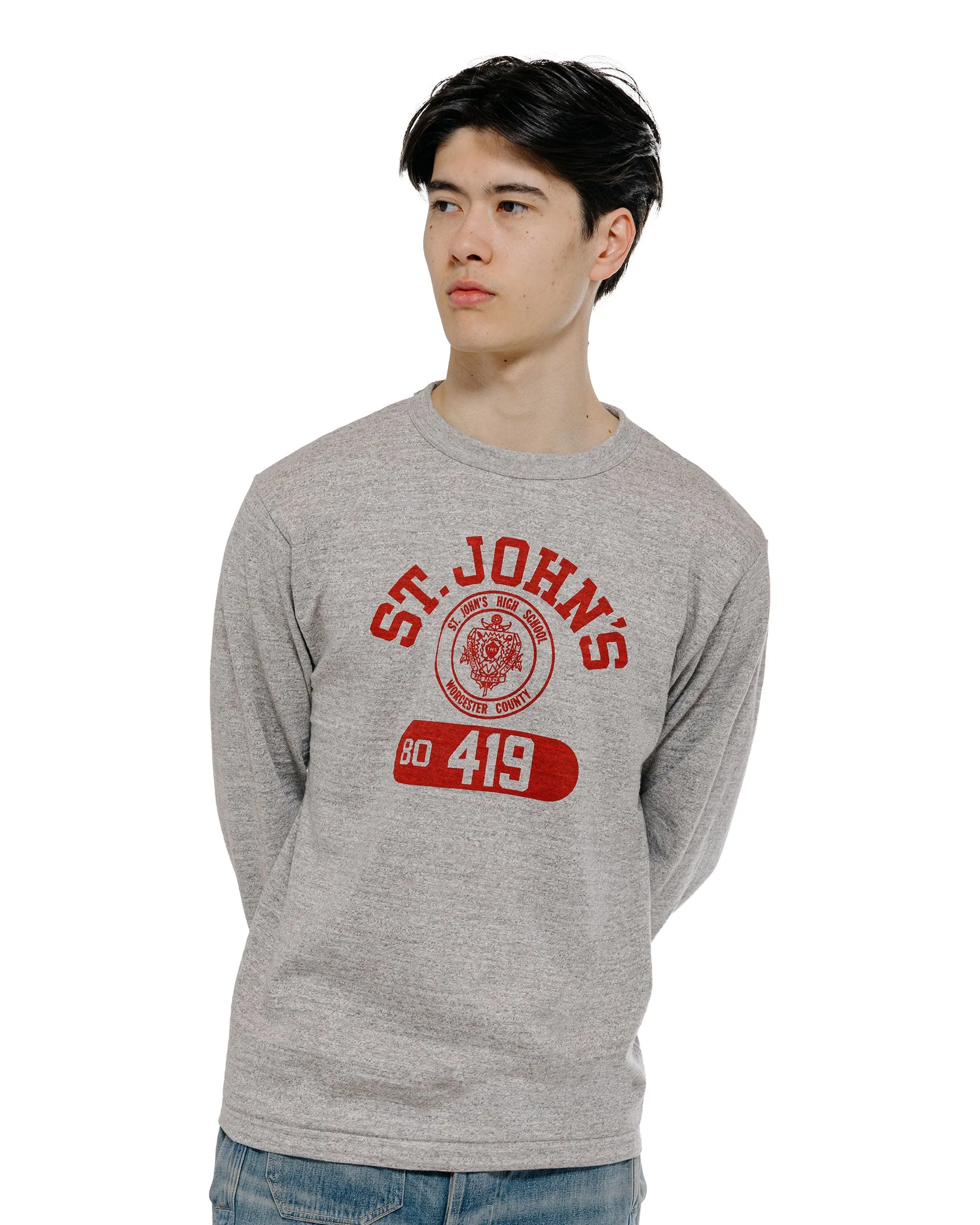 Warehouse Lot. 5906 Long Sleeve Crew Neck T-Shirt St. Johns Heather Gray sold by Lost & Found product image thumbnail 2