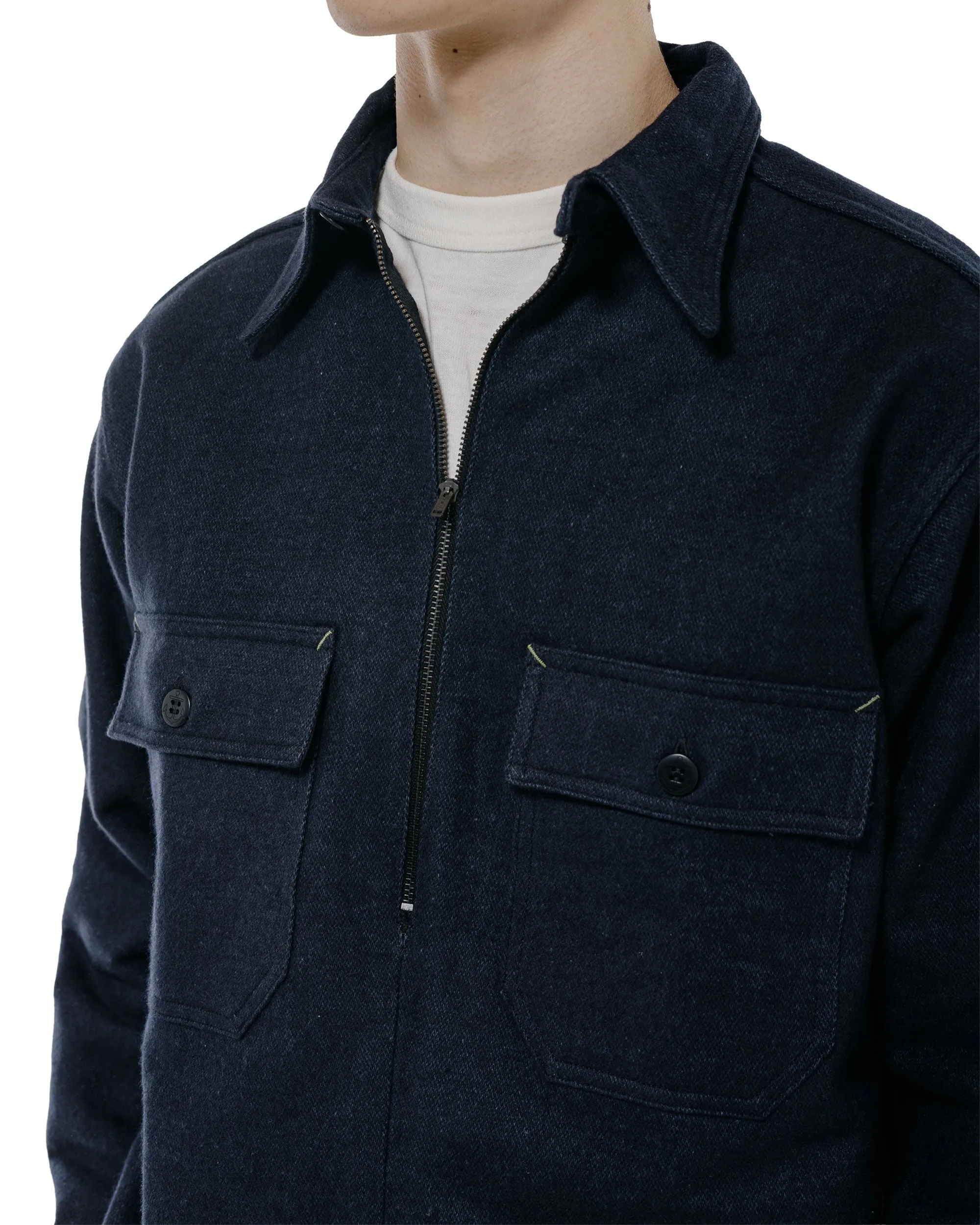 Warehouse Lot. JG-39 C.P.O. Half-Zip Shirt Navy sold by Lost & Found product image thumbnail 3